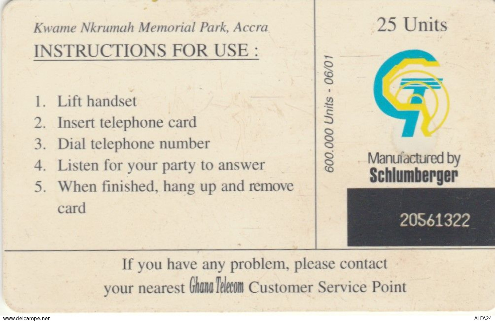 PHONE CARD GHANA (E54.5.1 - Ghana