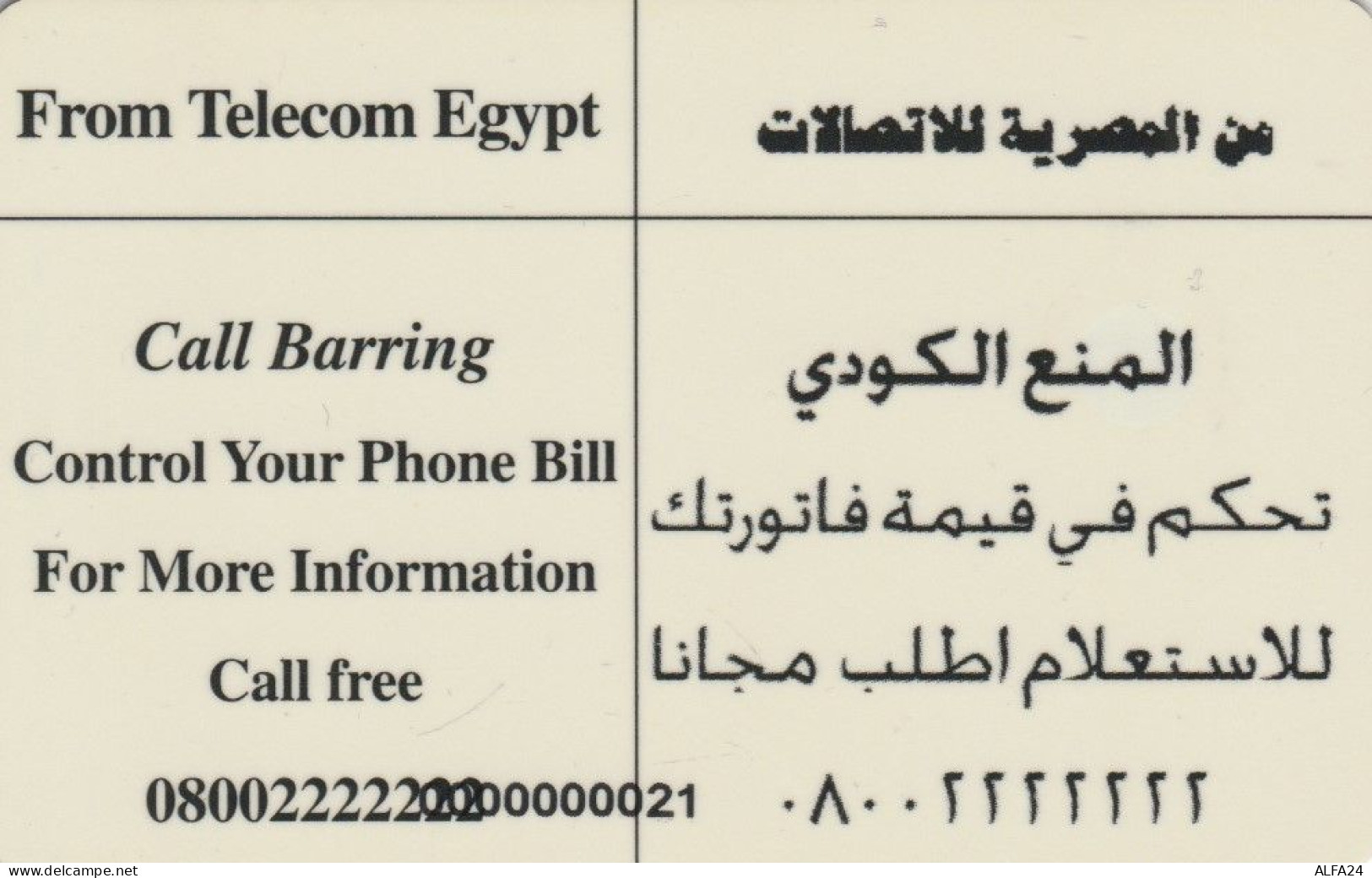 PHONE CARD EGITTO (E54.3.1 - Egitto