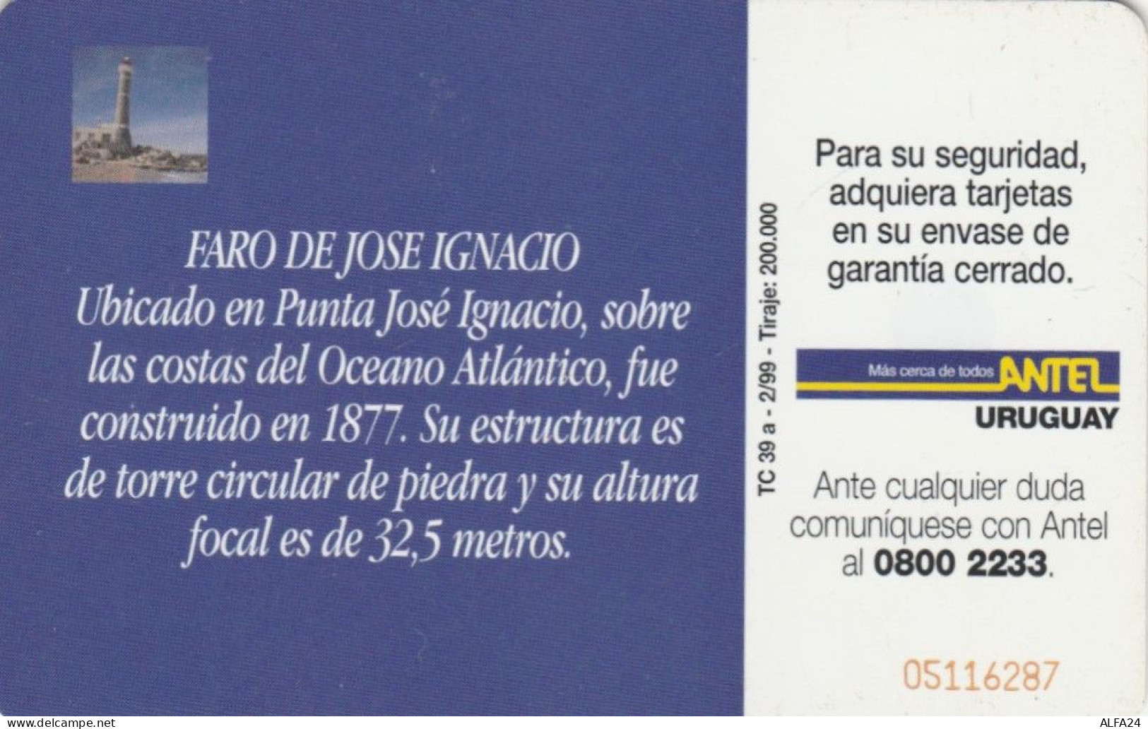 PHONE CARD URUGUAY (E53.52.2 - Uruguay