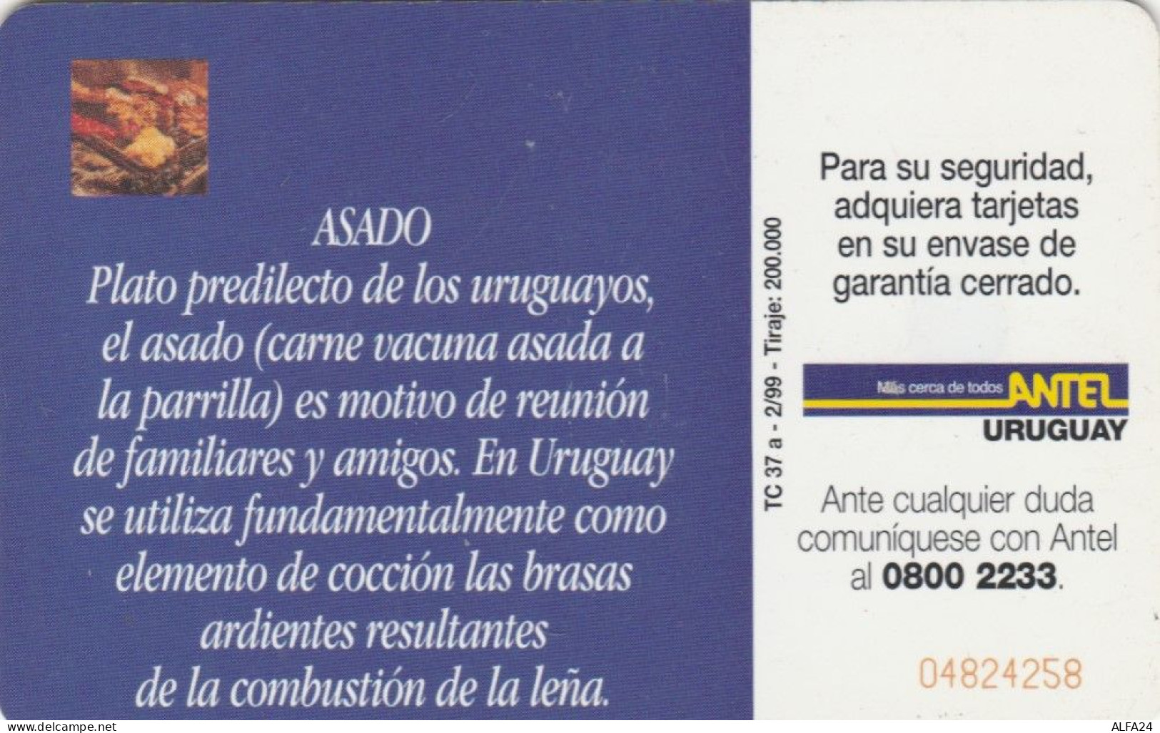 PHONE CARD URUGUAY (E53.51.8 - Uruguay