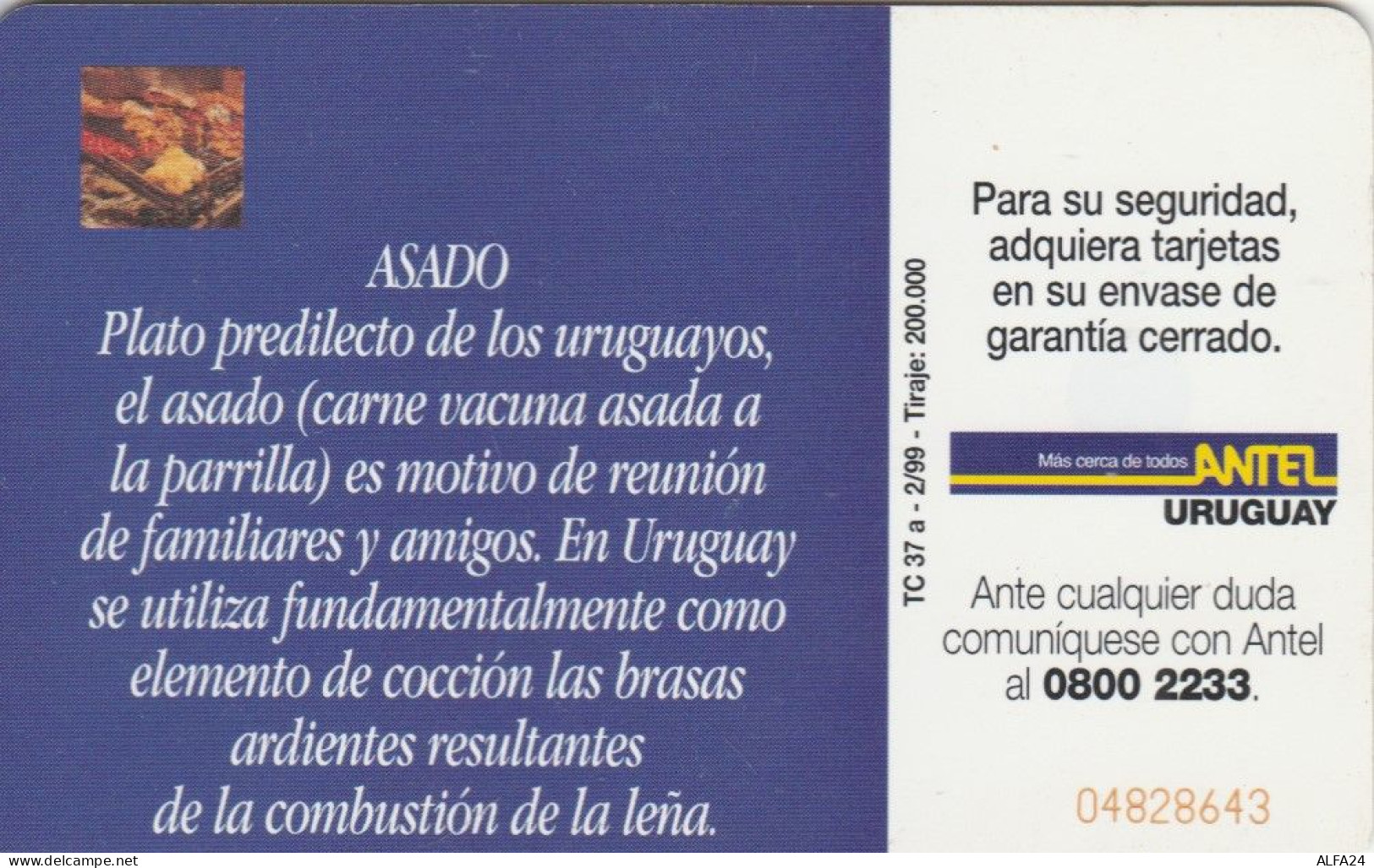 PHONE CARD URUGUAY (E53.52.3 - Uruguay