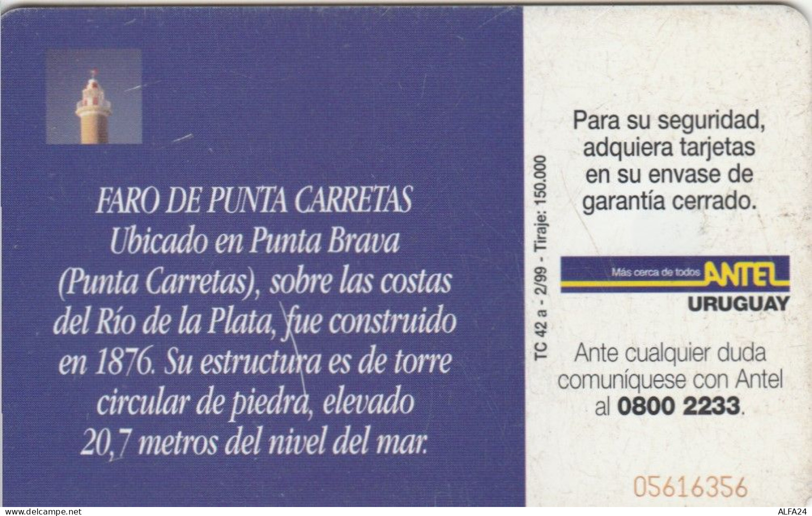PHONE CARD URUGUAY (E53.51.5 - Uruguay