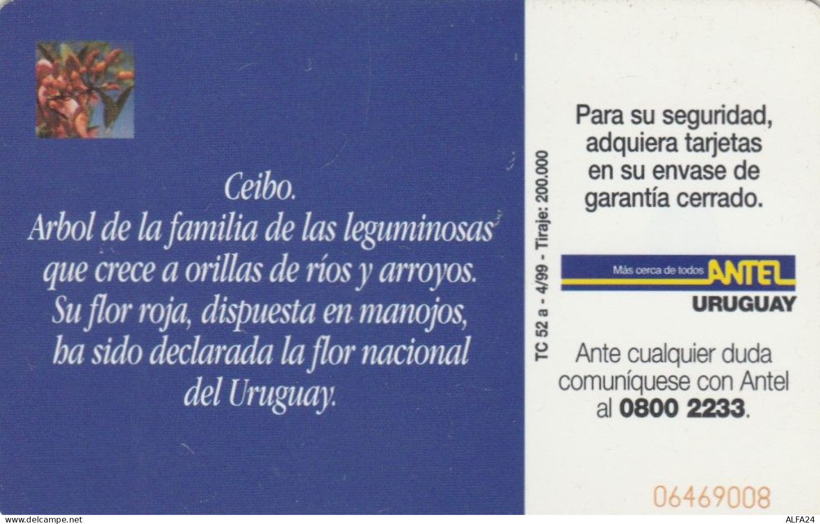 PHONE CARD URUGUAY (E53.50.8 - Uruguay