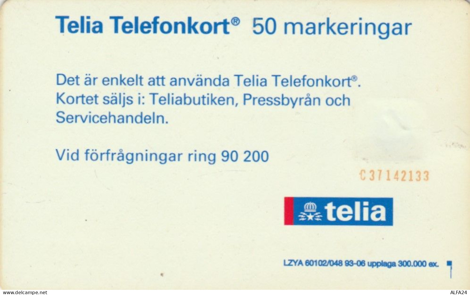 PHONE CARD SVEZIA (E53.45.6 - Suède