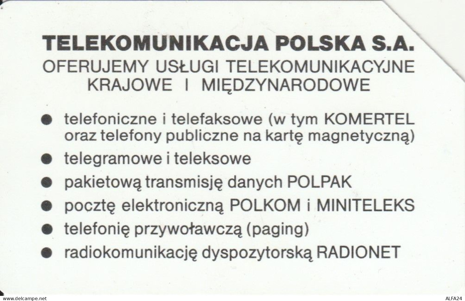 PHONE CARD POLONIA URMET (N.11.3 - Polen