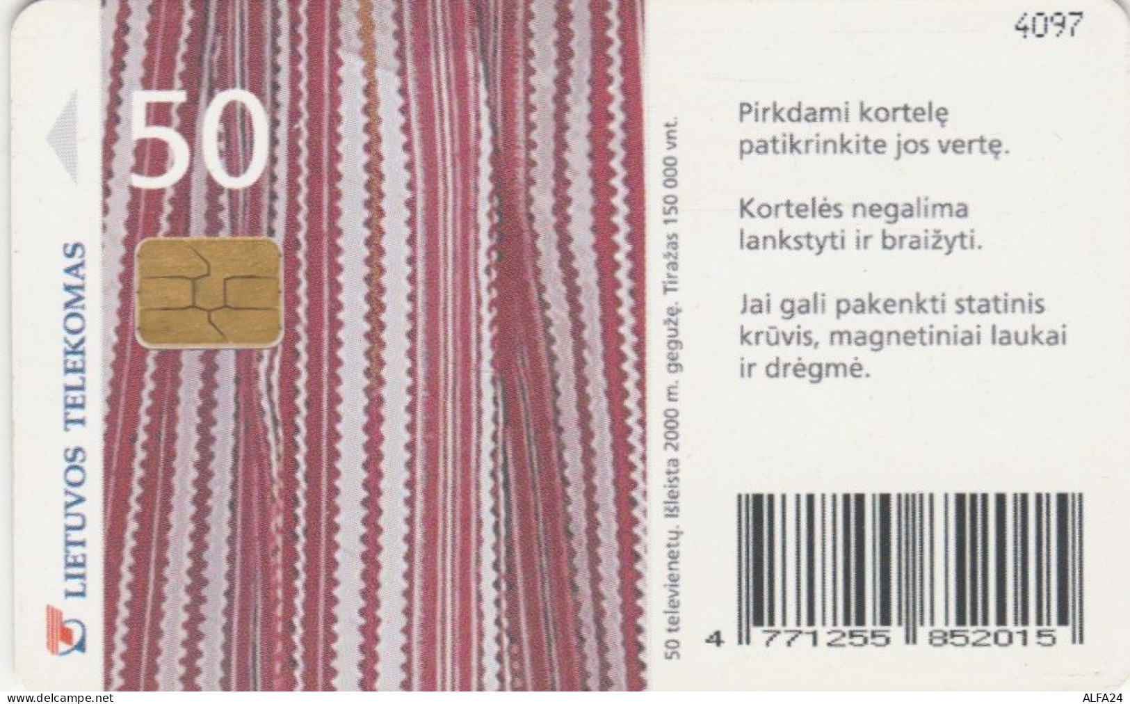 PHONE CARD LITUANIA (N.3.1 - Litouwen