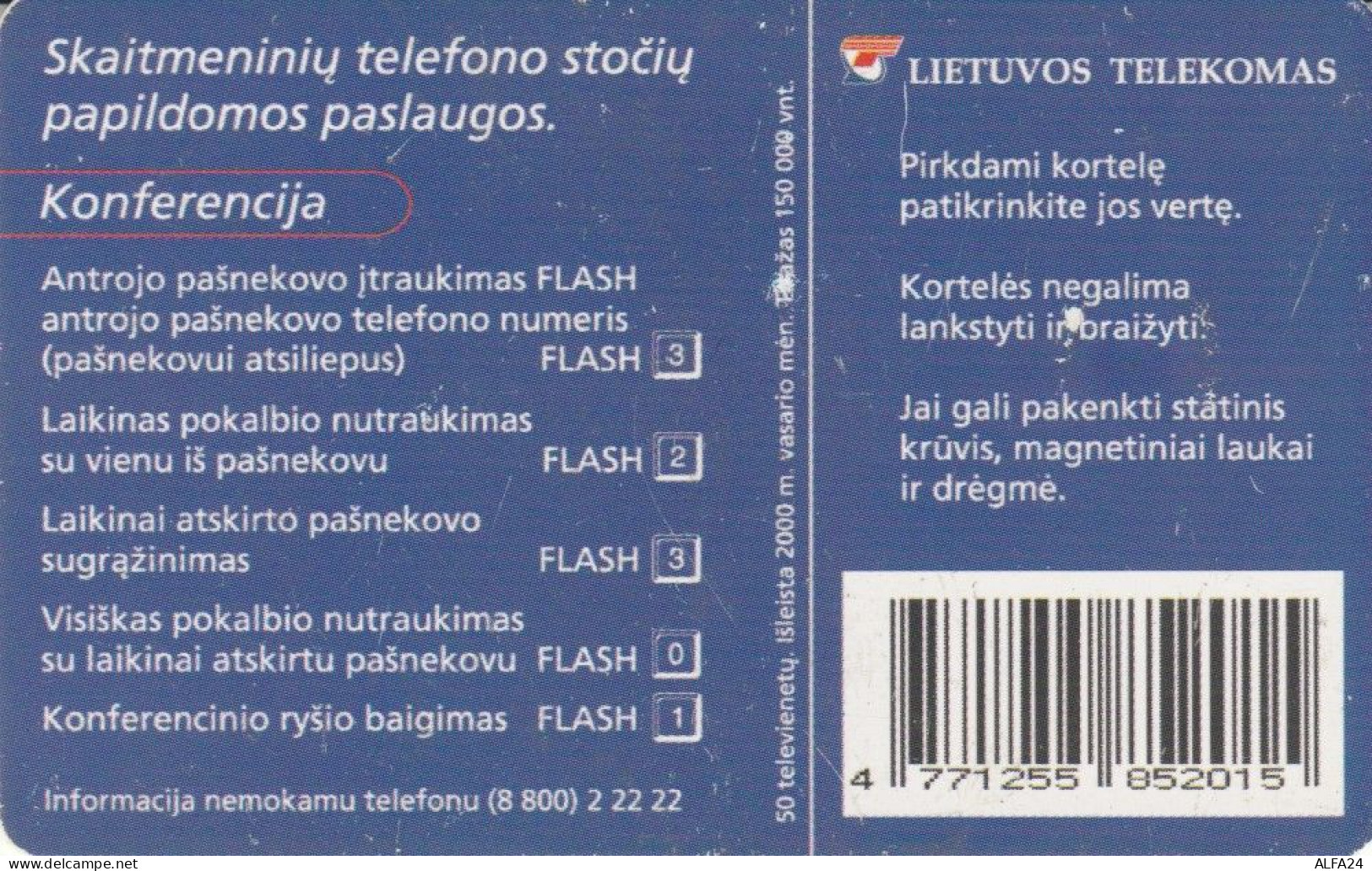 PHONE CARD LITUANIA (N.2.7 - Lituania