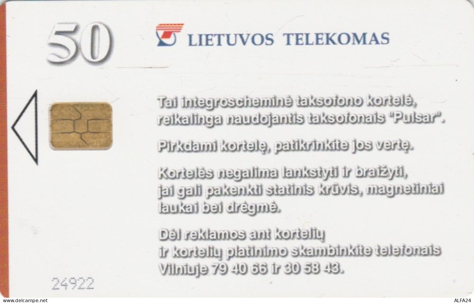 PHONE CARD LITUANIA (N.1.2 - Lituania