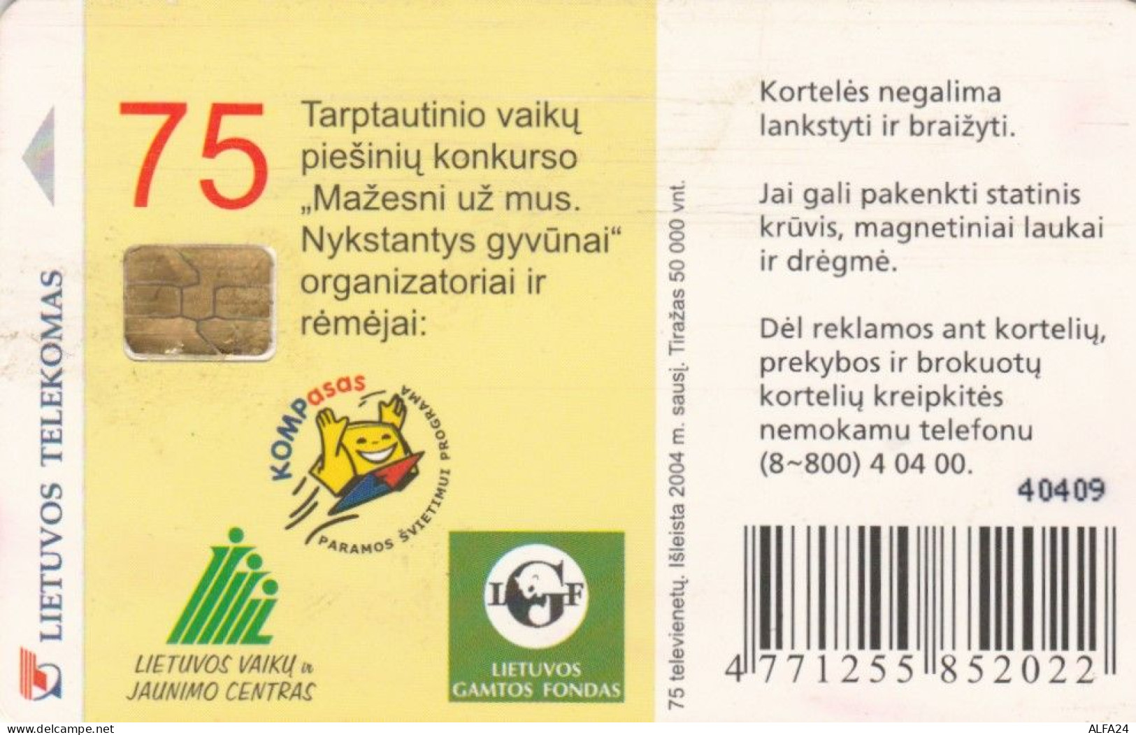 PHONE CARD LITUANIA (N.1.4 - Lituanie