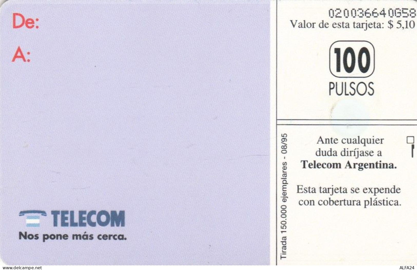 PHONE CARD ARGENTINA (M.61.8 - Argentine