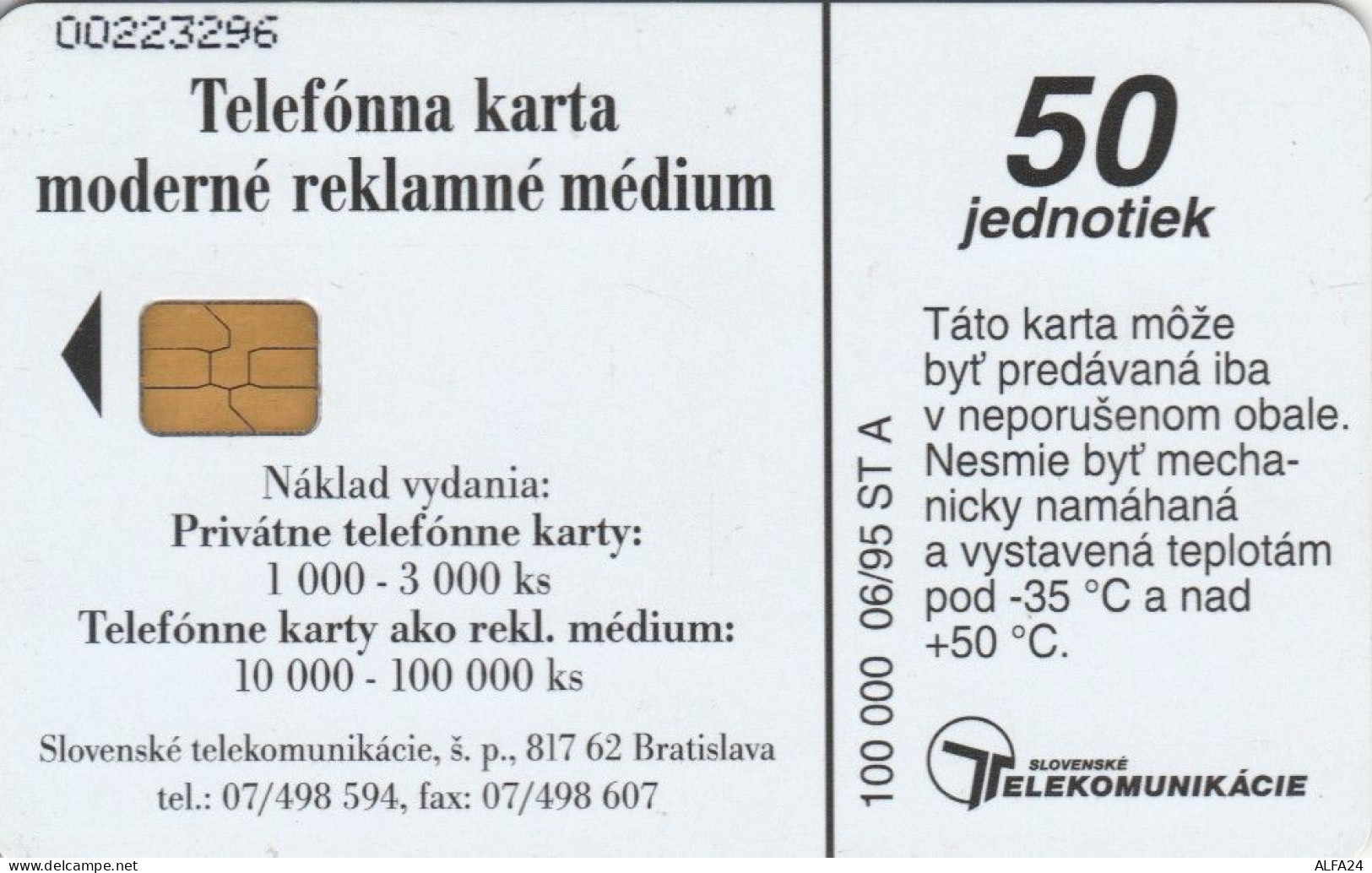 PHONE CARD SLOVACCHIA (M.58.2 - Slowakei