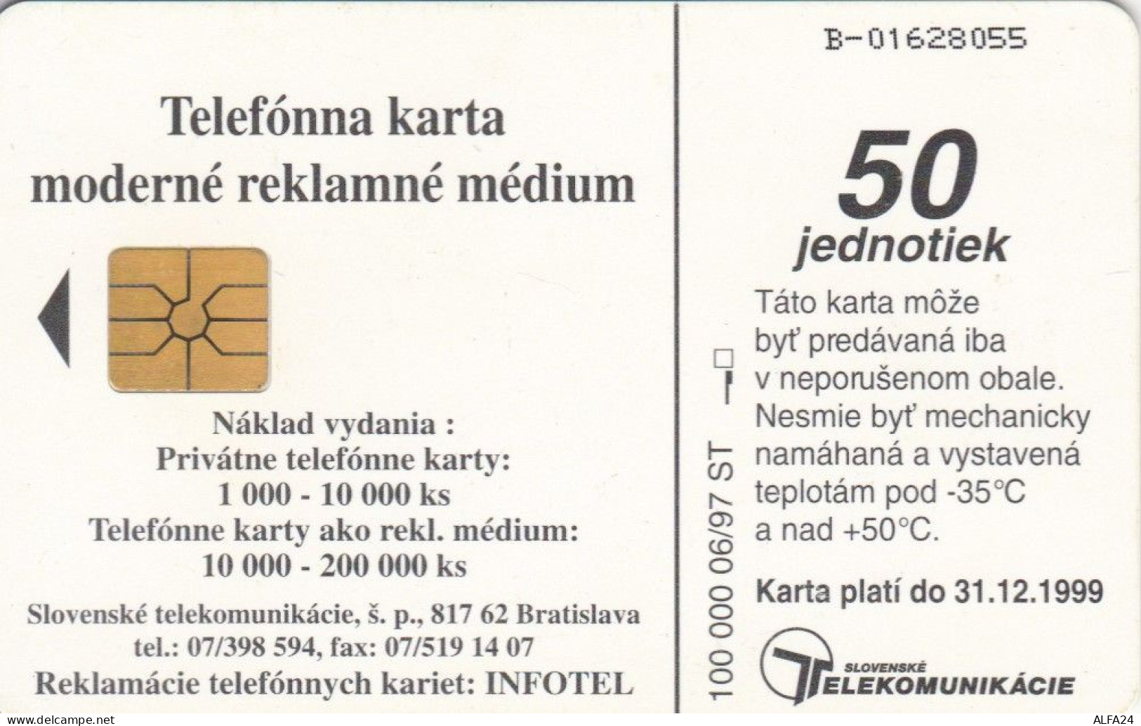 PHONE CARD SLOVACCHIA (M.55.3 - Slovaquie