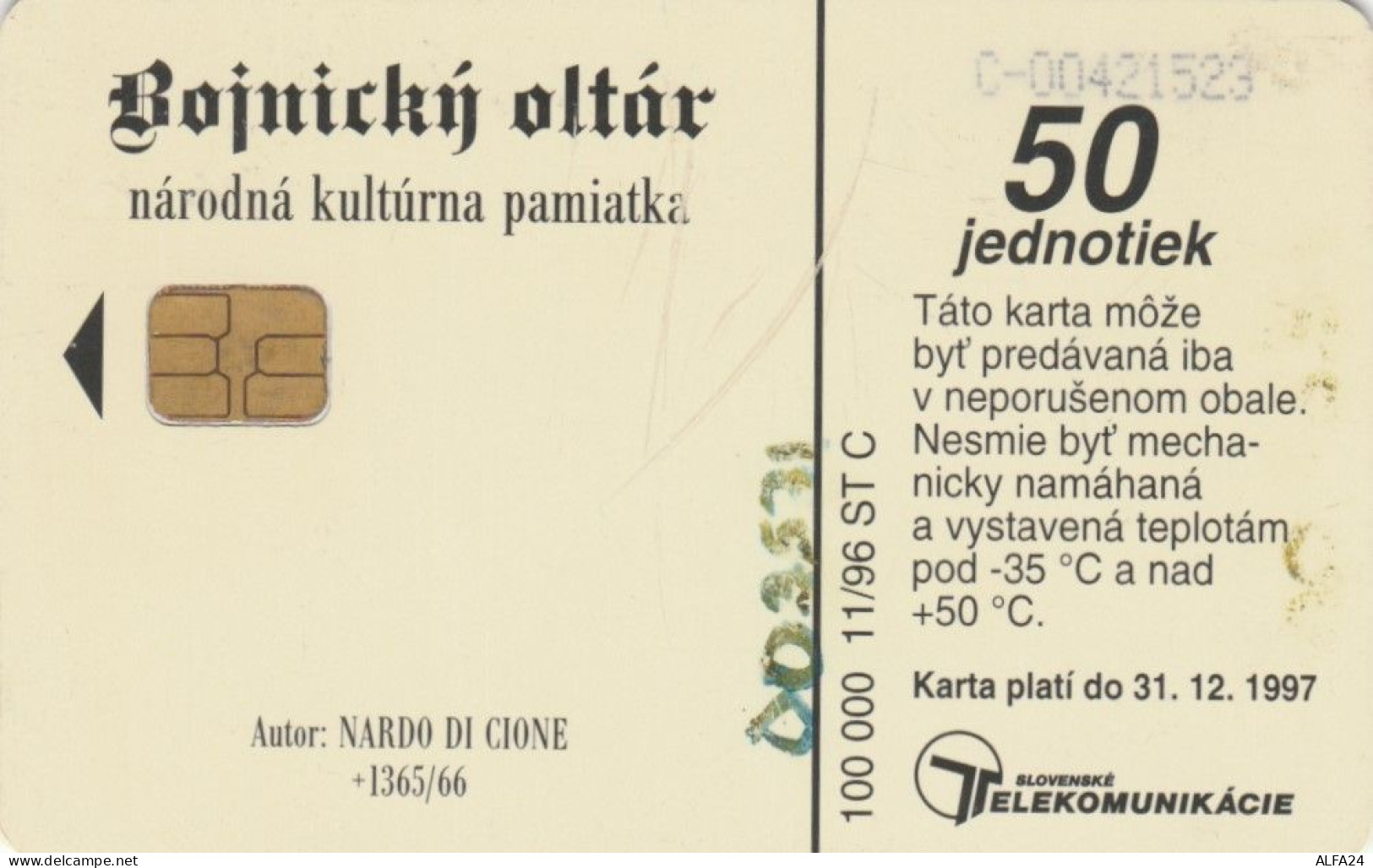 PHONE CARD SLOVACCHIA (M.52.7 - Slowakei