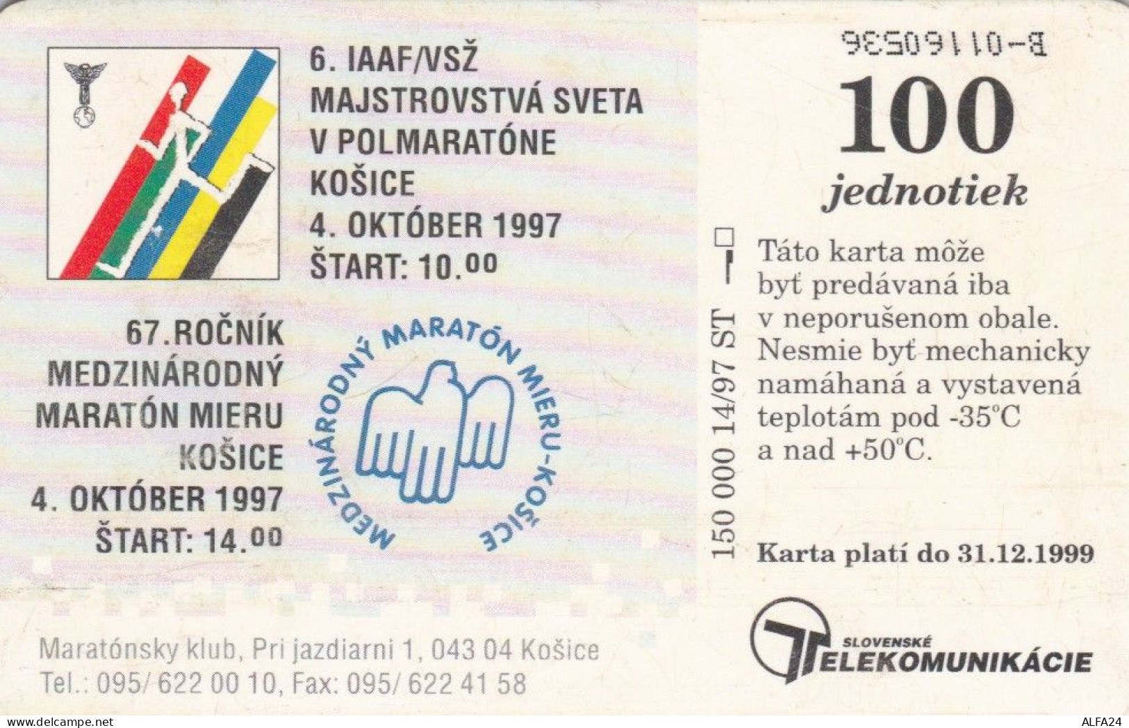 PHONE CARD SLOVACCHIA (M.53.6 - Slowakije