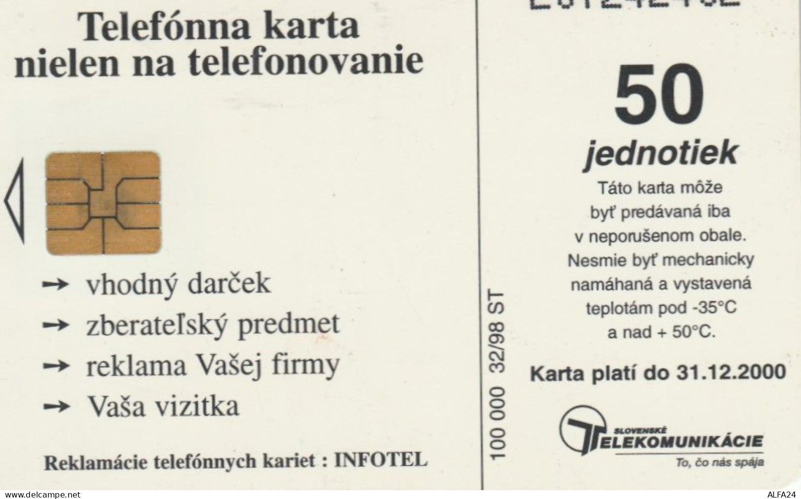 PHONE CARD SLOVACCHIA (M.41.1 - Slovaquie