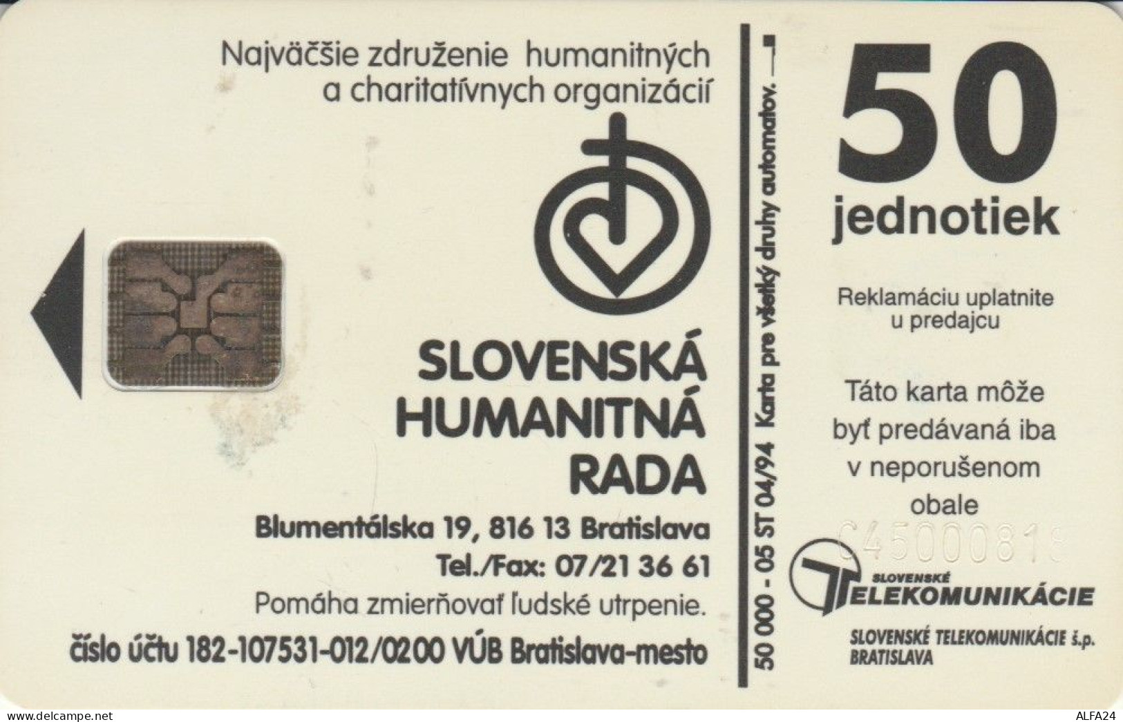 PHONE CARD SLOVACCHIA (M.41.2 - Slowakei