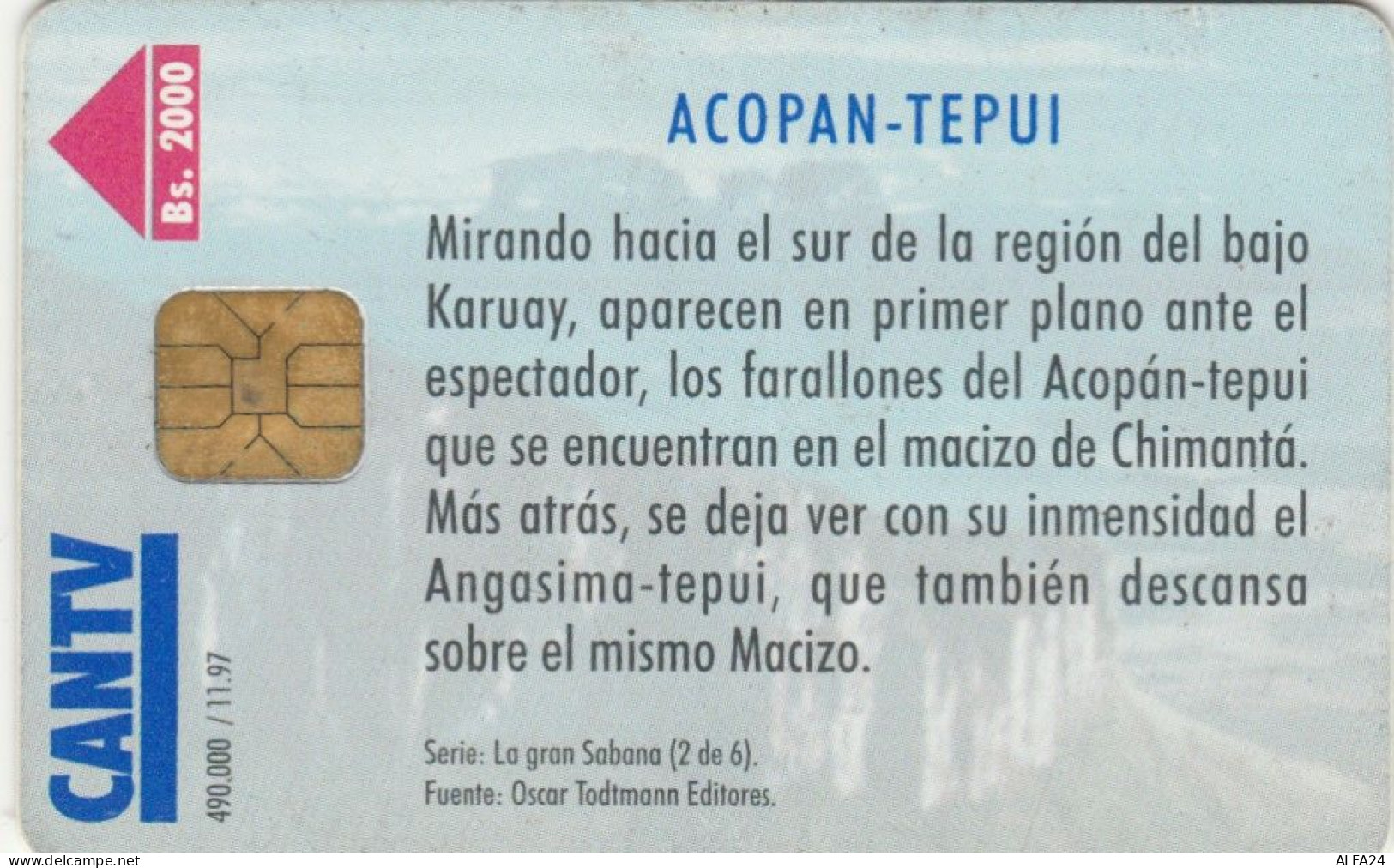 PHONE CARD VENEZUELA (M.29.5 - Venezuela