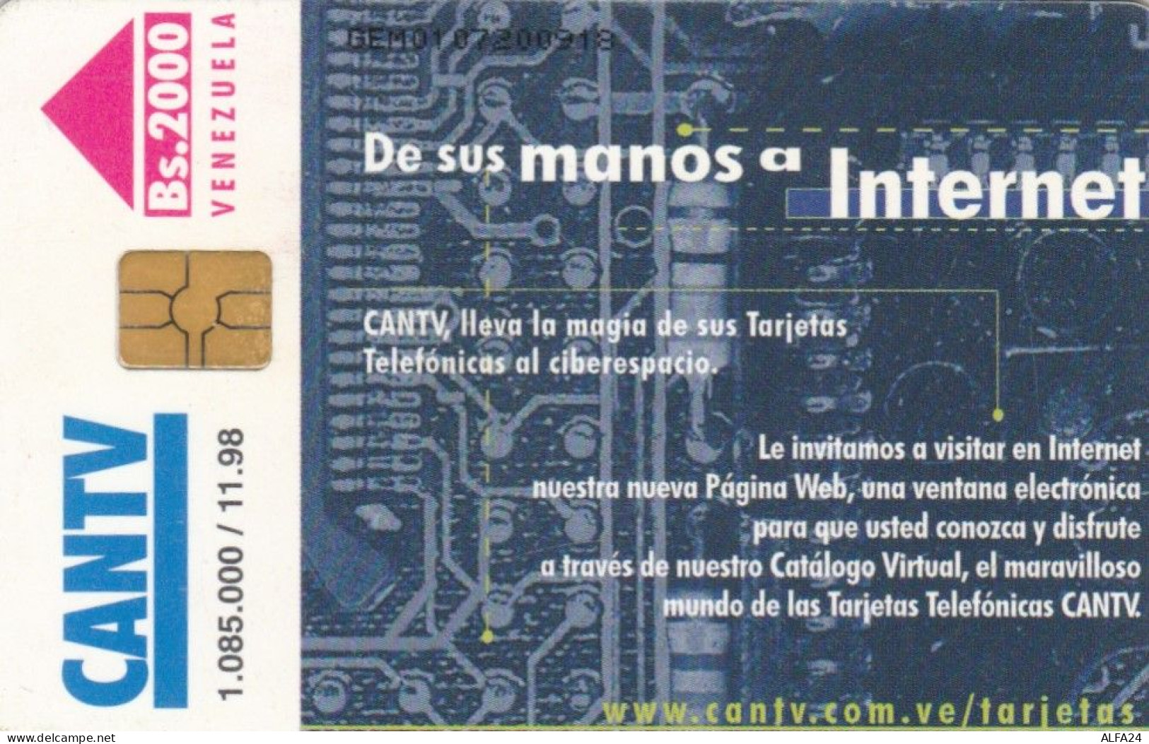 PHONE CARD VENEZUELA (M.20.6 - Venezuela