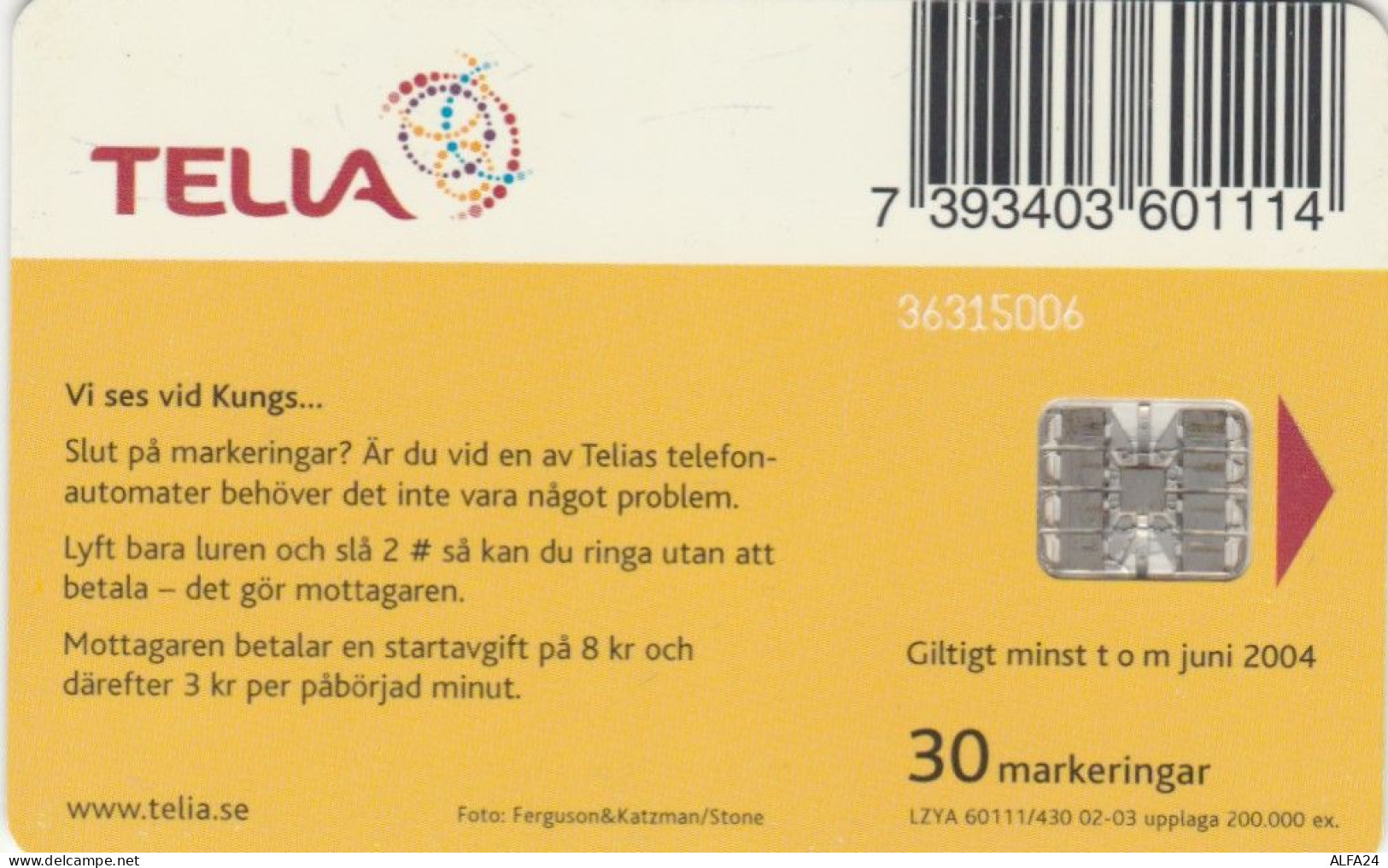 PHONE CARD SVEZIA (M.18.8 - Suecia