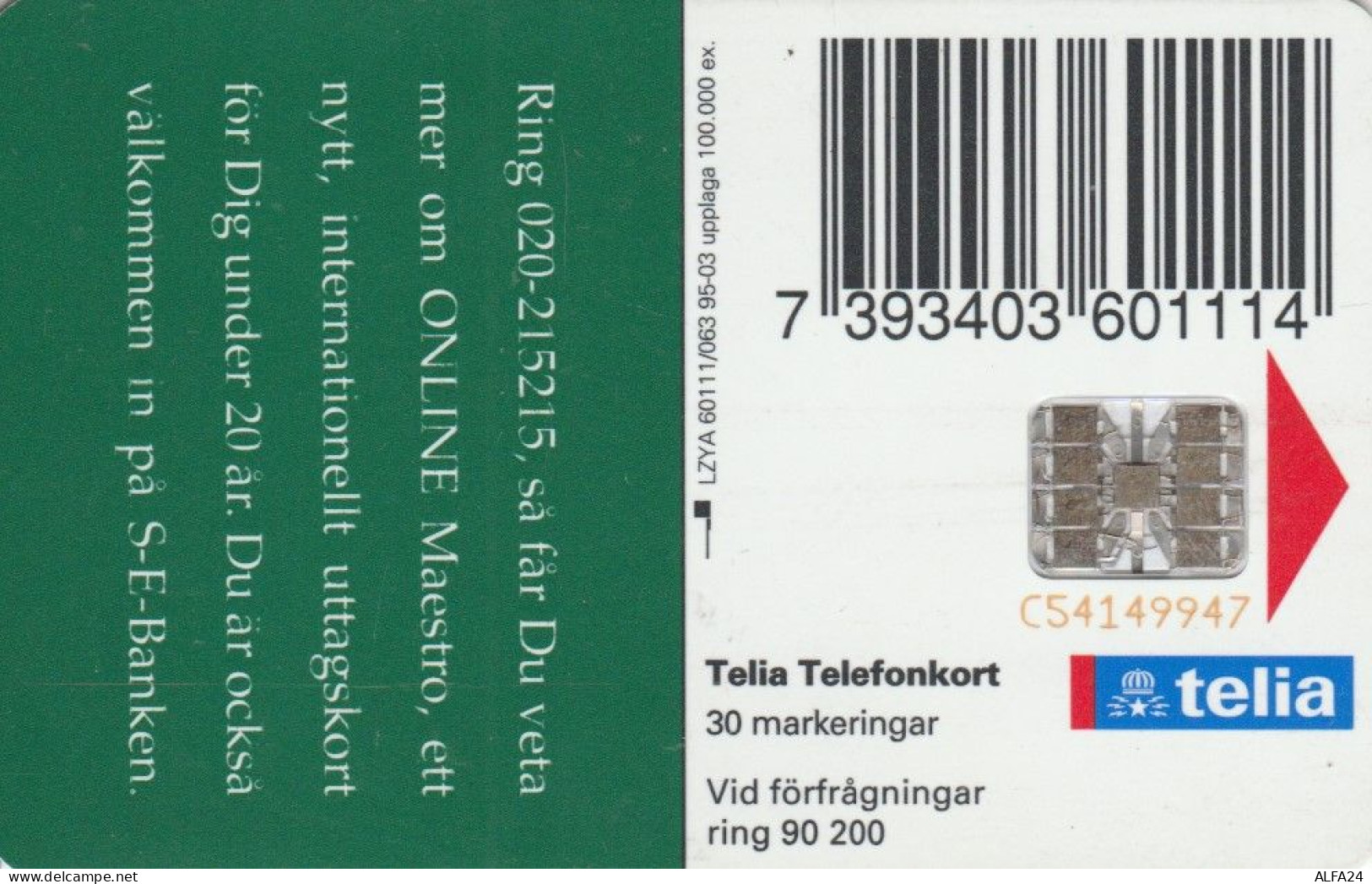 PHONE CARD SVEZIA (M.16.6 - Suède