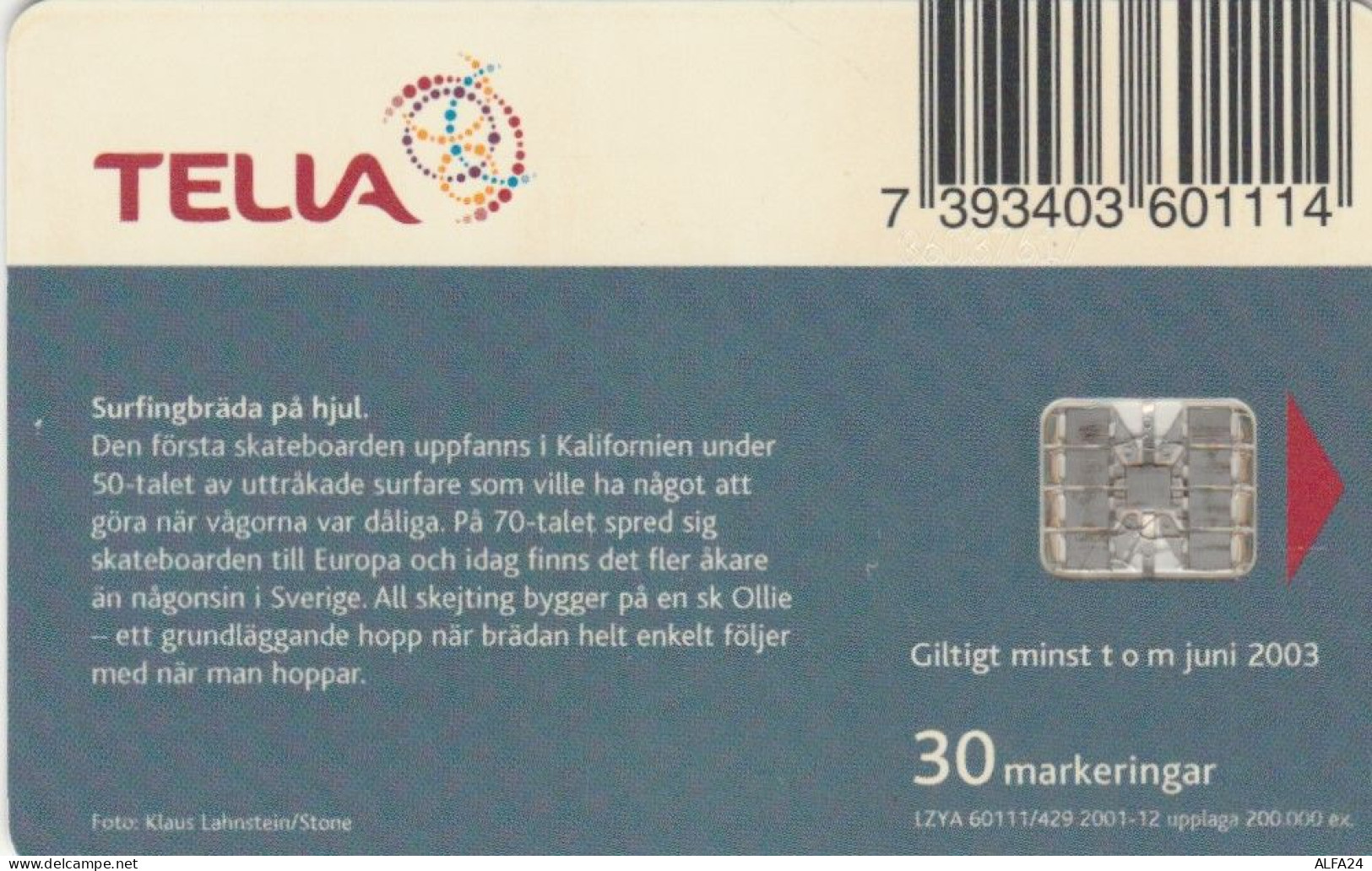 PHONE CARD SVEZIA (M.15.3 - Svezia