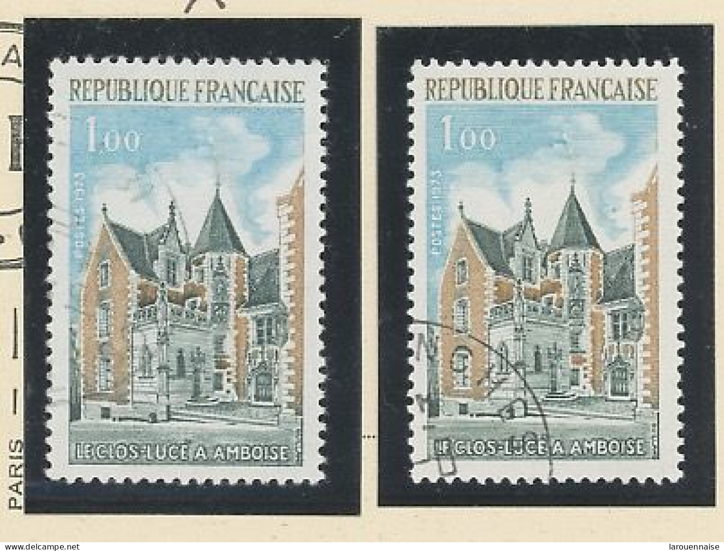 VARIÉTÉ - N° 1759 D - Obl " RÉPUBLIQUE FRANÇAISE " EN BLEU - Used Stamps