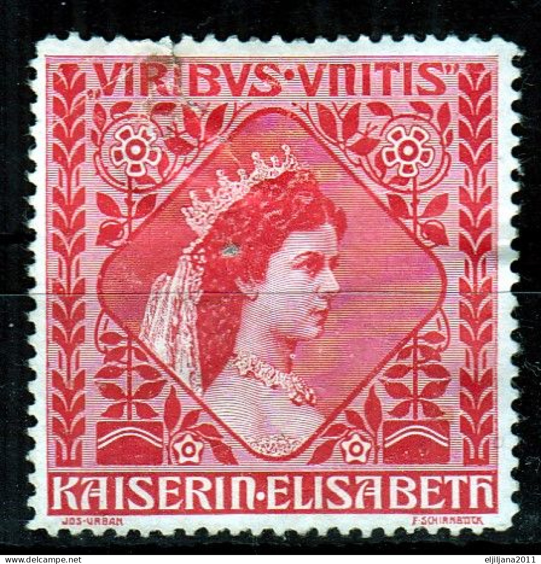 Austria 1900 ⁕ VIRIBVS VNITIS Kaiserin Elisabeth ⁕ 1v MH (damaged) Cinderella / Werbemarke Propaganda - Erinnophilie