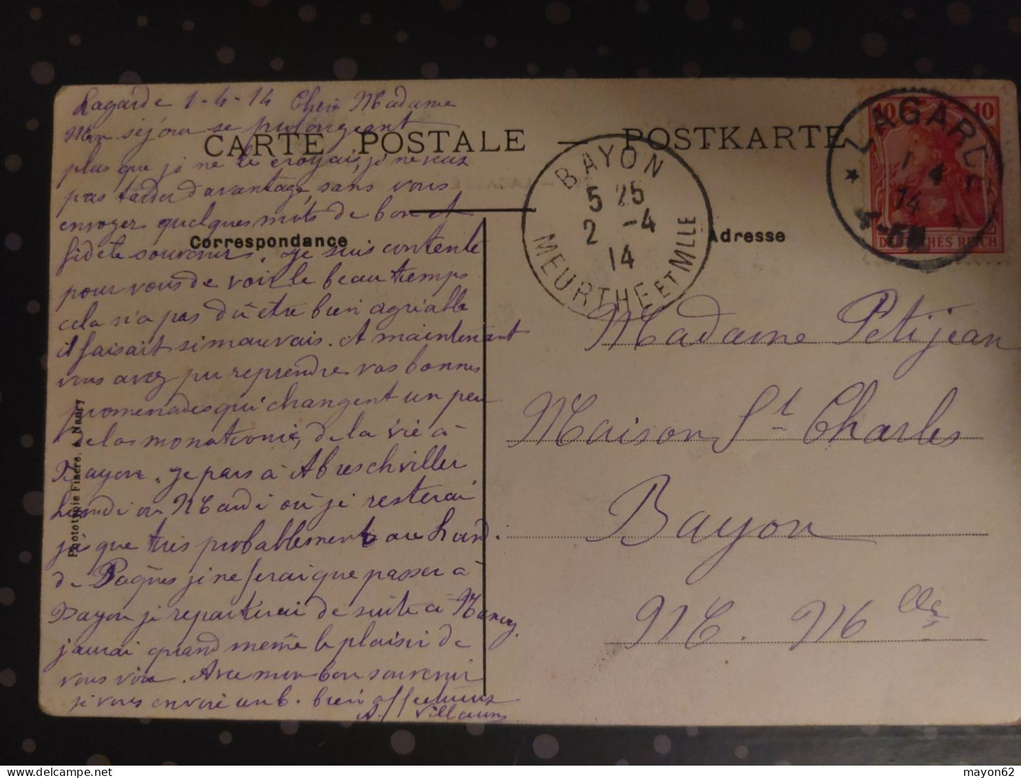 LAGARDE 57 - RUE DE XURES - TRES BELLE CPA ANIMEE - RARE - Sonstige & Ohne Zuordnung