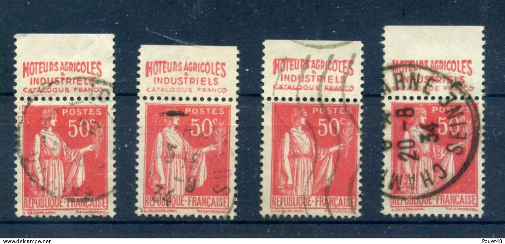 Publicité - Moteurs Agricoles - 4 X N° 283c - Used Stamps