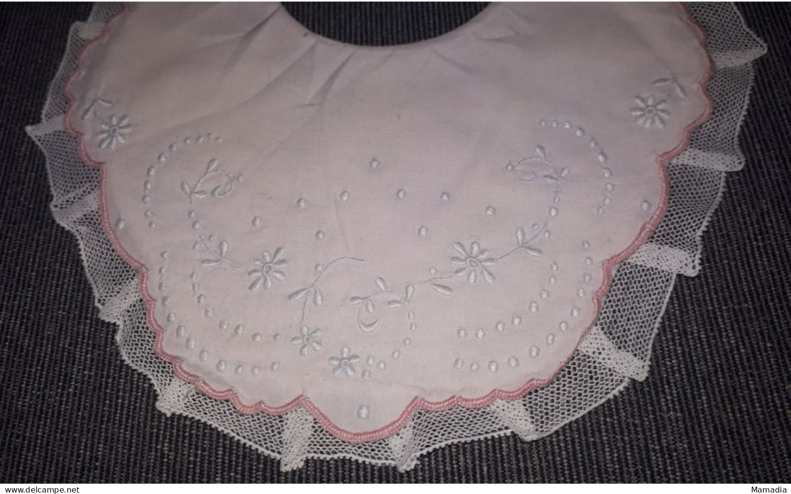 BAVOIR ANCIEN BRODERIES ROSE PASTEL 1930-1940 - 1900-1940