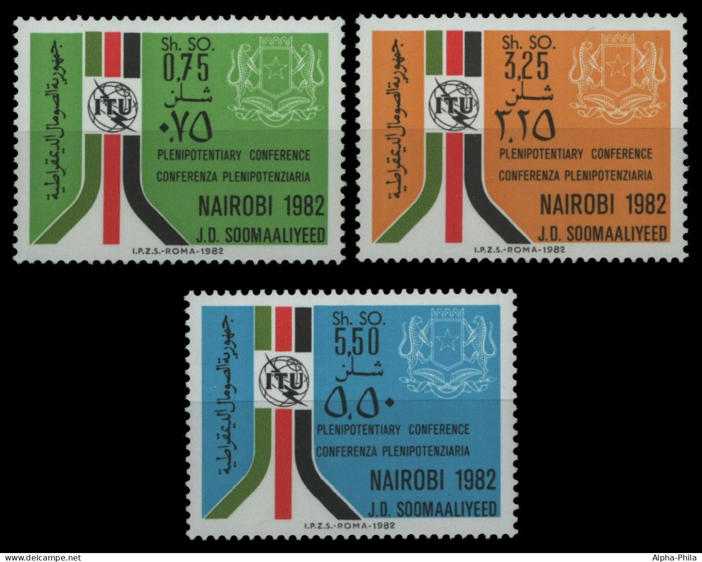 Somalia 1982 - Mi-Nr. 318-320 ** - MNH - Weltfernmeldeunion - Somalia (1960-...)