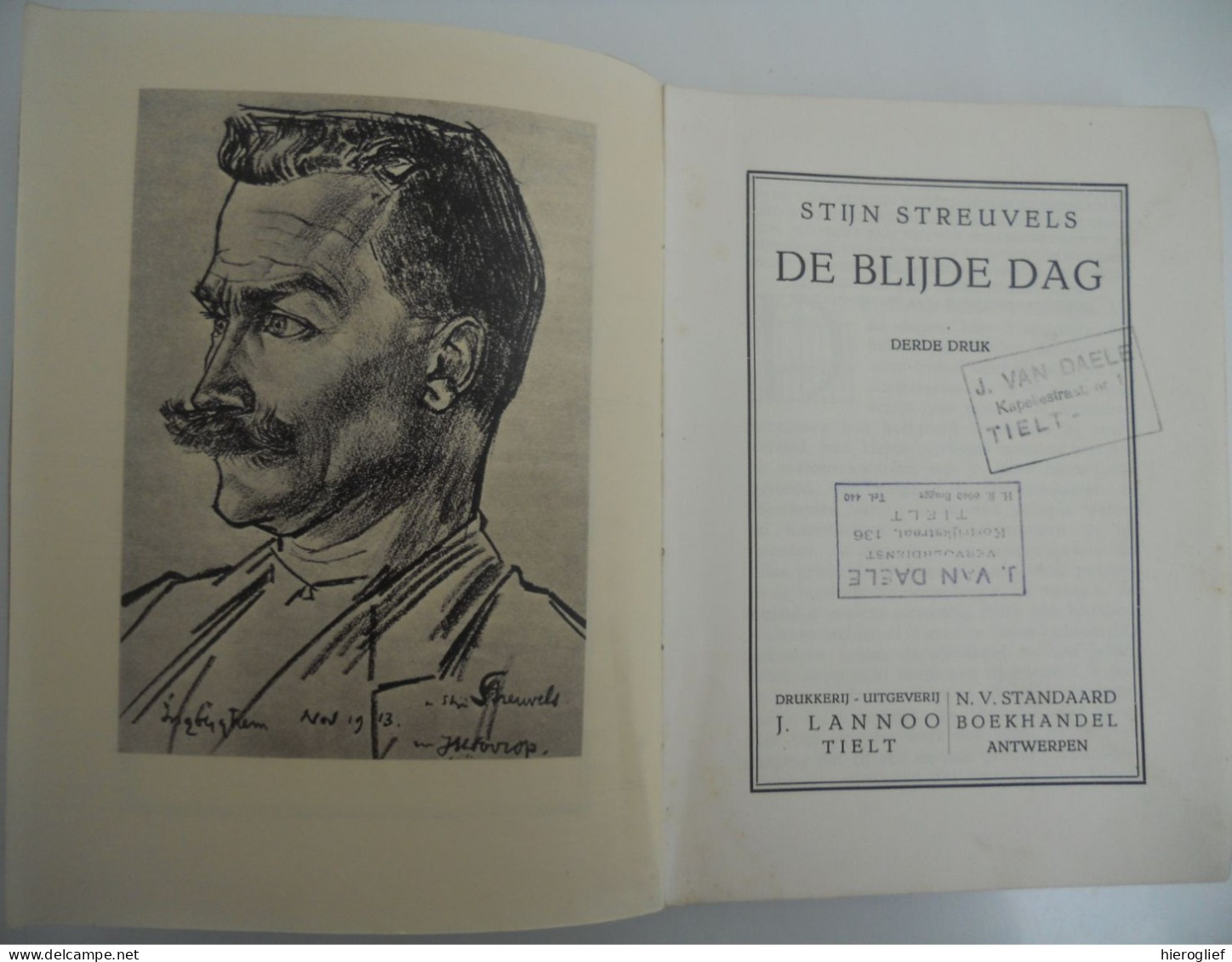 DE BLIJDE DAG Door Stijn Streuvels Heule Kortrijk Ingooigem Anzegem Frank Lateur / Illustraties M. Van Coppenolle 1944 - Literature