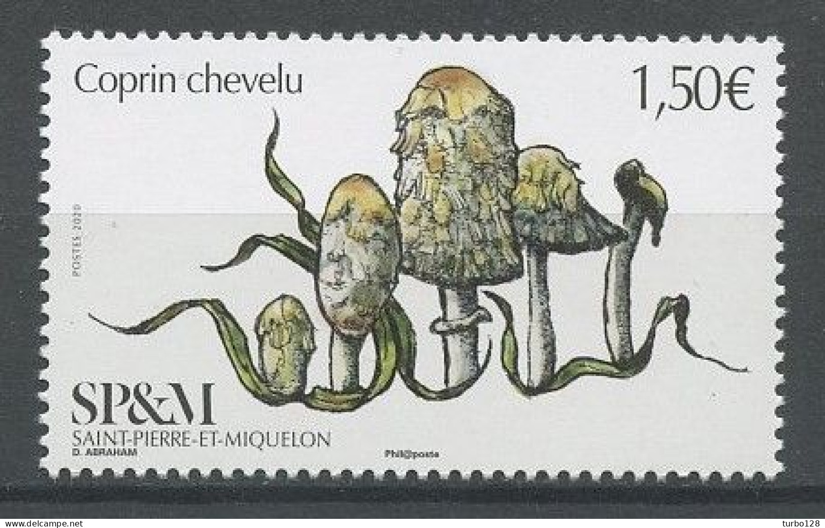 SPM Miquelon 2020 N° 1247 ** Neuf MNH Superbe Flore Champignons Mushrooms Coprin Chevelu - Neufs