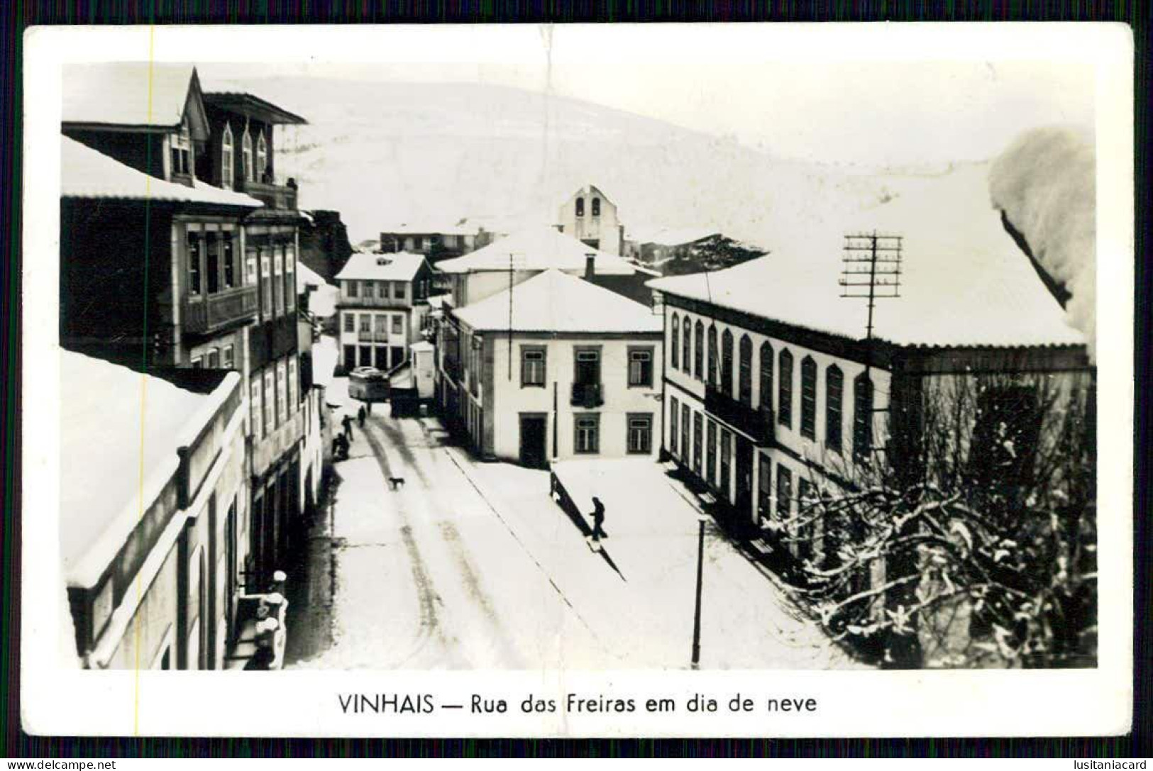 VINHAIS - Rua Das Freiras Em Dia De Neve. ( Edição E Fotografia De Morais Ferreira )  Carte Postale - Bragança