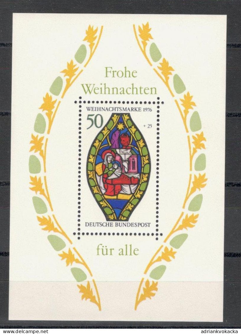 Germany - Christmas Stamp 1976, Clear Block Mi:DE BL13 (1976) - 1959-1980