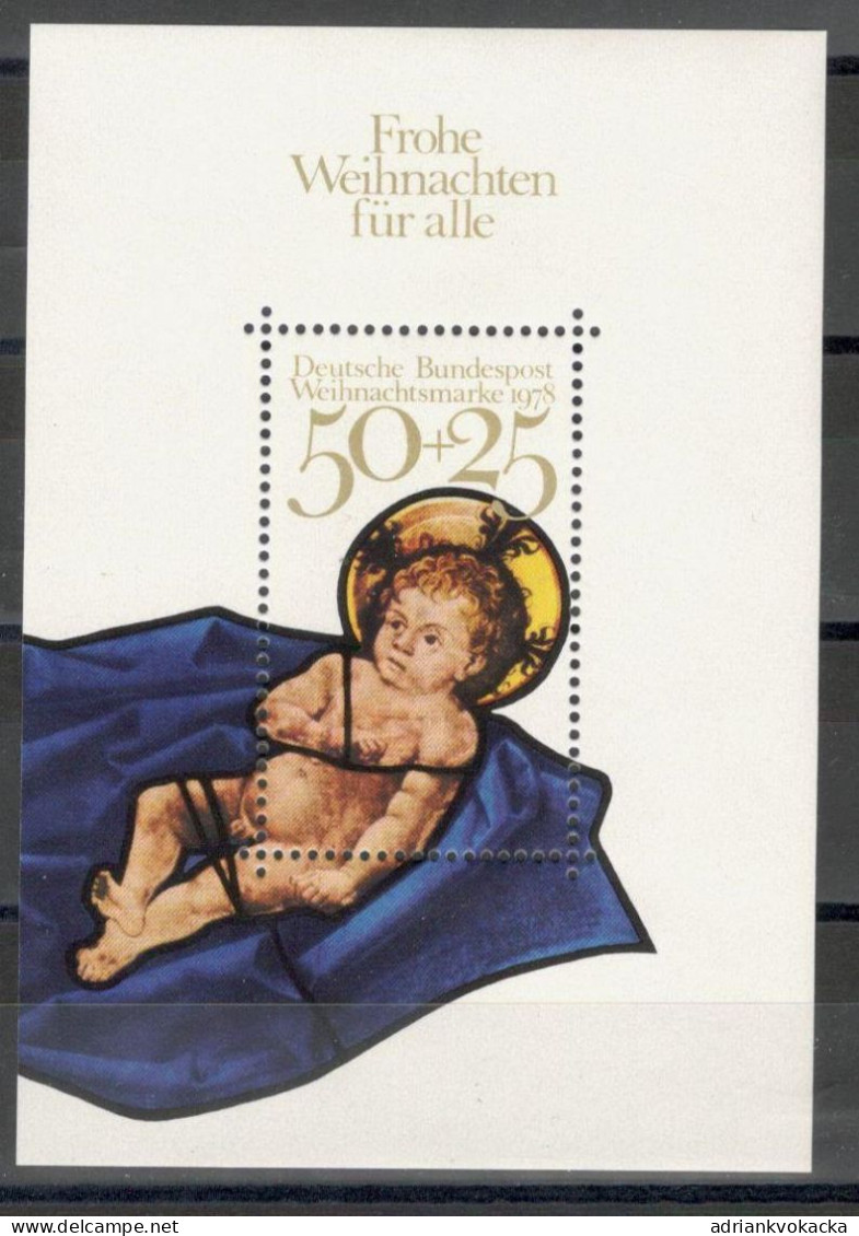 Germany - Christmas Stamp 1978, Clear Block Mi:DE BL17 (1978) - 1959-1980