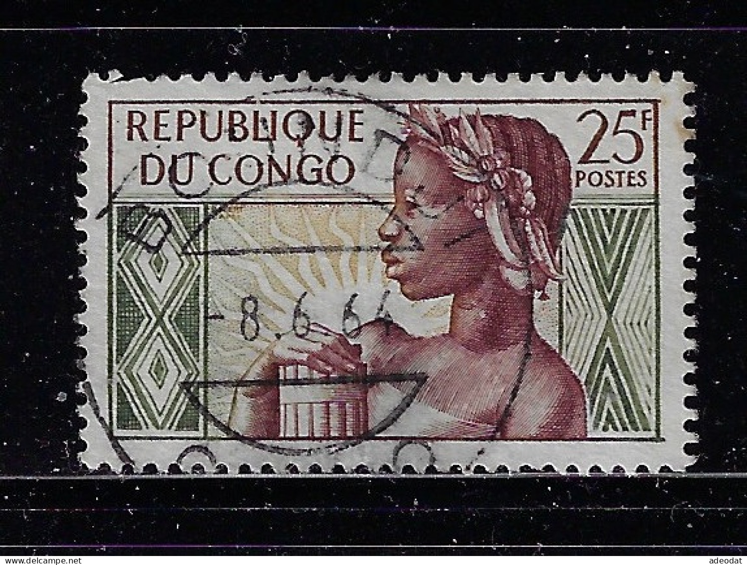 CONGO PEOPLE'S REP. 1959  SCOTT #89 USED - Gebraucht