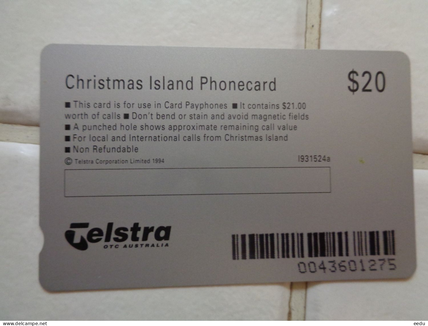 Christmas Island Phonecard - Christmas Island