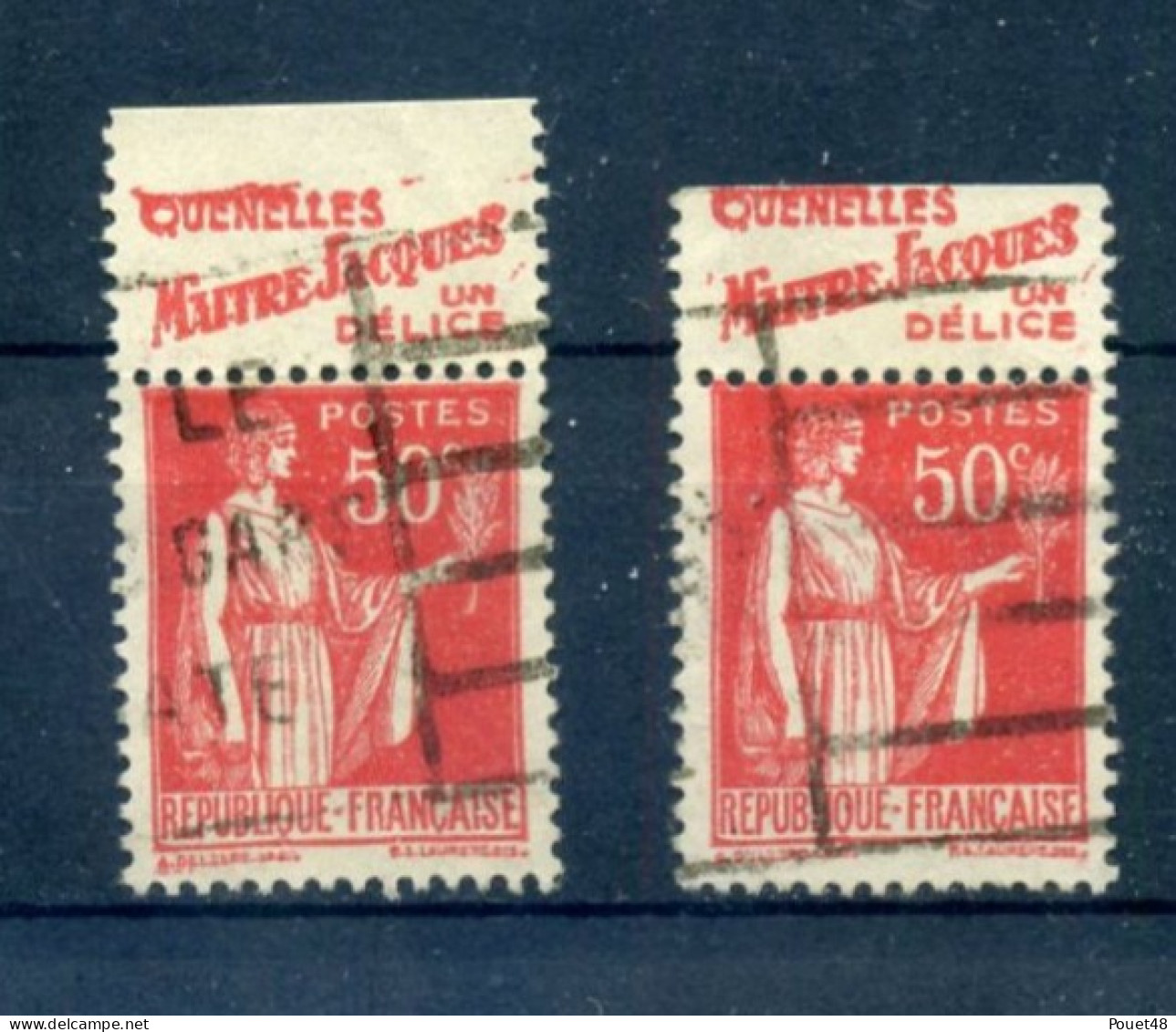 Publicité - MAITRE JACQUES - 2 X N° 283c - Used Stamps