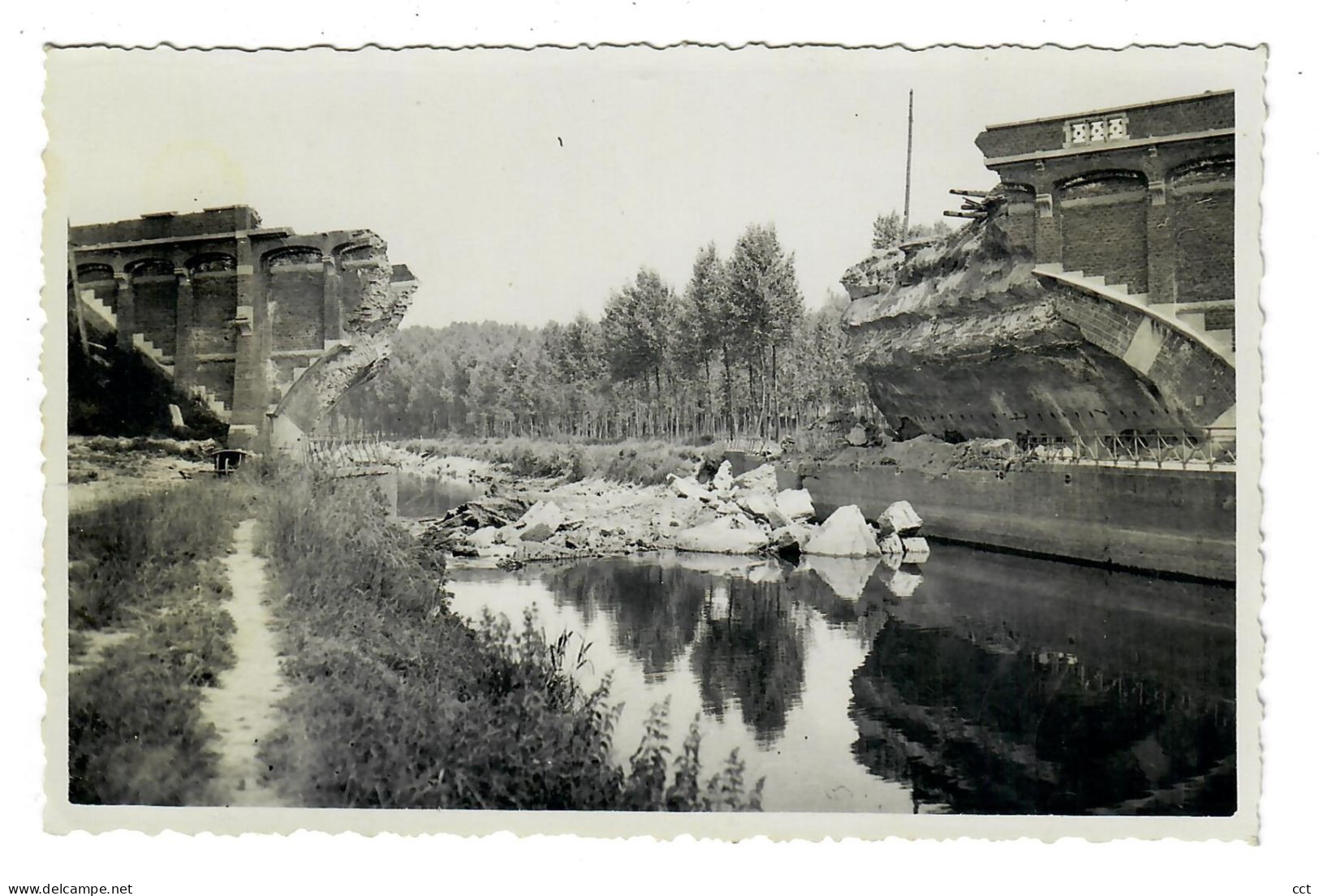 Teralfene  Affligem  FOTOKAART  Vernielingen Aan De Brug Over De Dender  TWEEDE WERELDOORLOG - Affligem