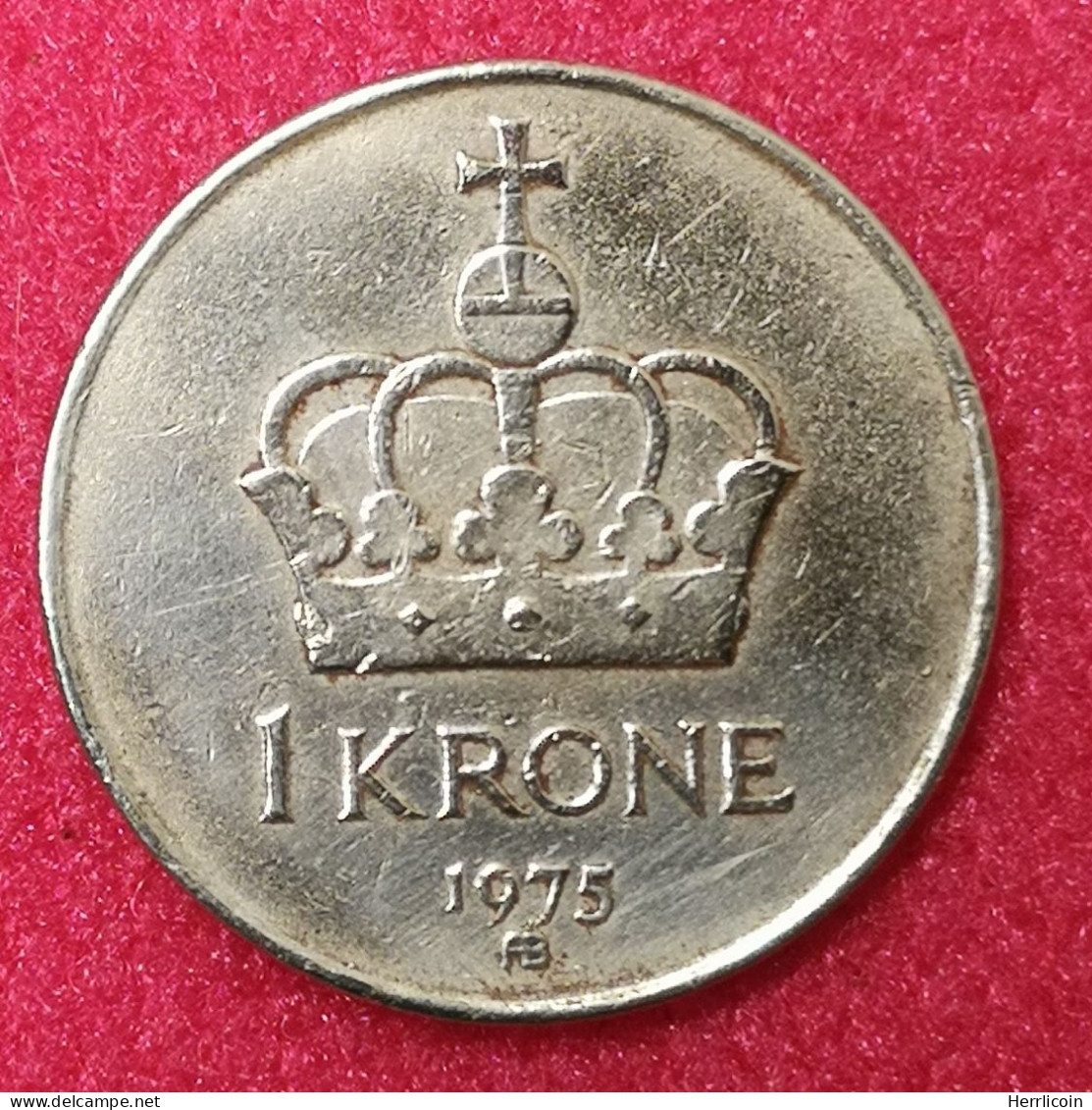 Monnaie Norvège - 1975 - 1 Krone - Olav V - Norvège