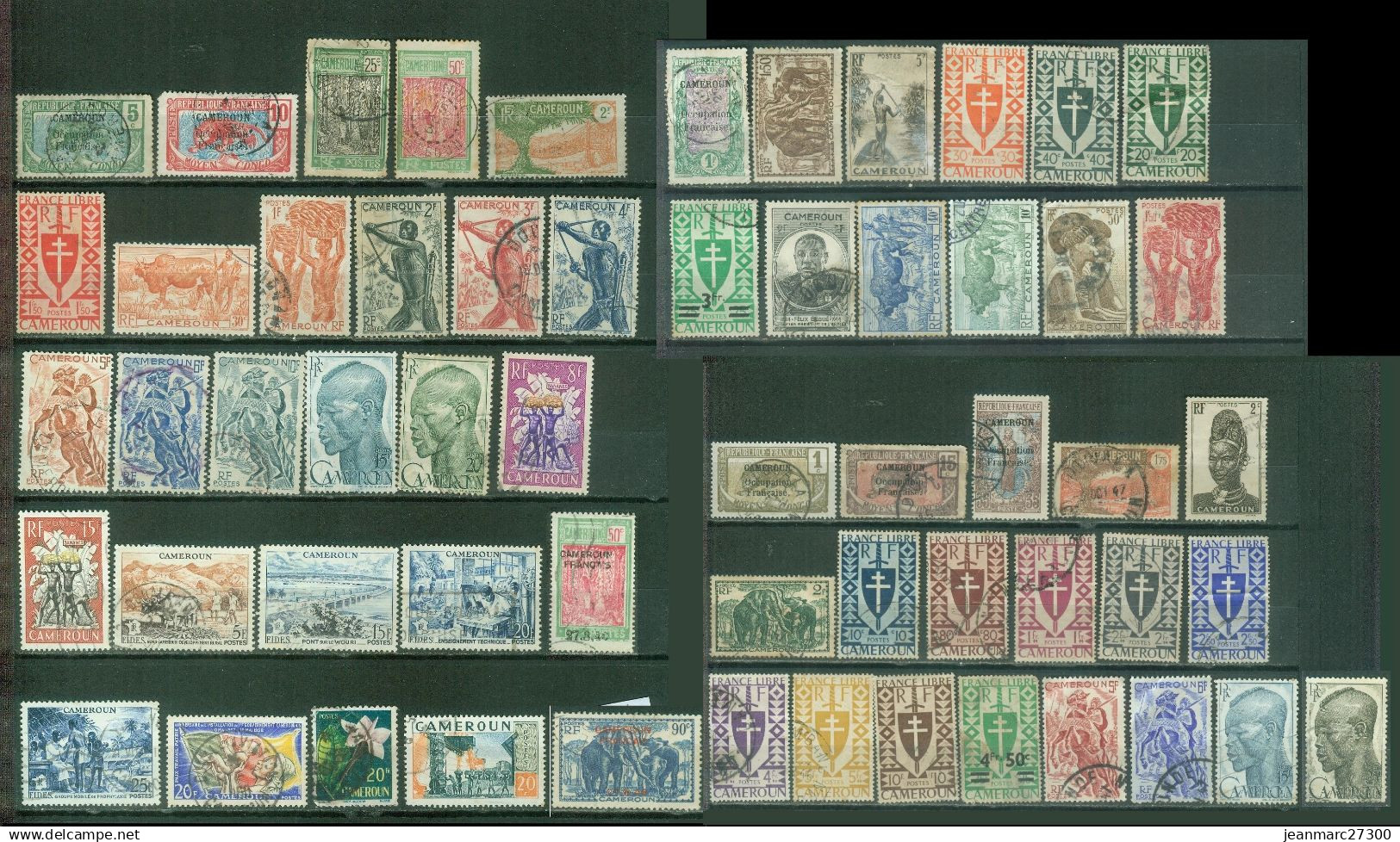 FC CAM03 Cameroun YT N° 70 71 114 119 129 256 277 282 285 286 288 à 293 297 298 300 à 303 305 307 308 Oblitérés - Used Stamps