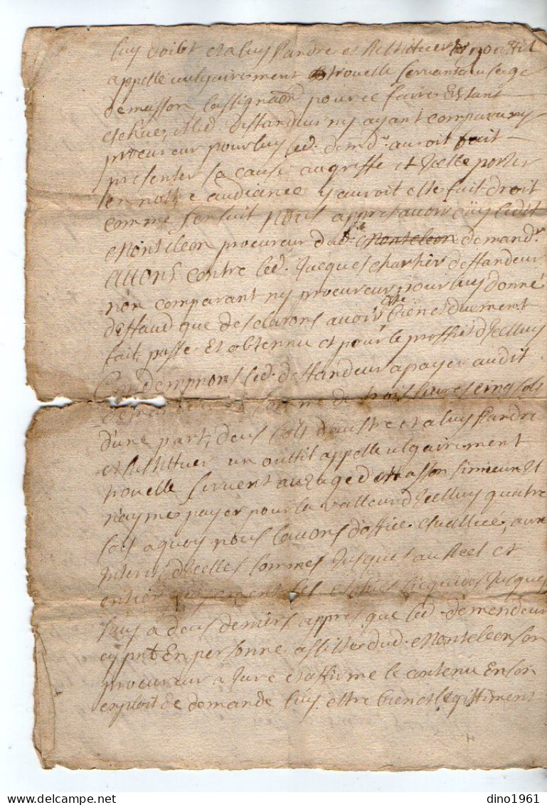 VP22.878 - Cachet De Généralité De RIOM - Acte De 1711 - - Timbri Generalità