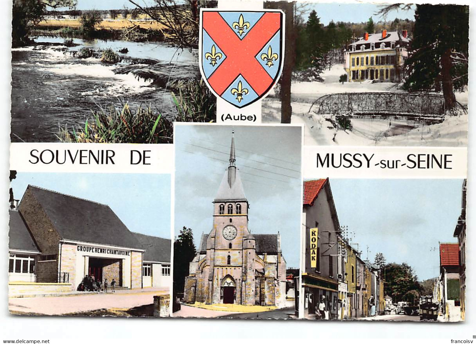 Mussy Sur Seine. Multivues Blason Edit Cim. Photographe. Publicité Kodak - Mussy-sur-Seine