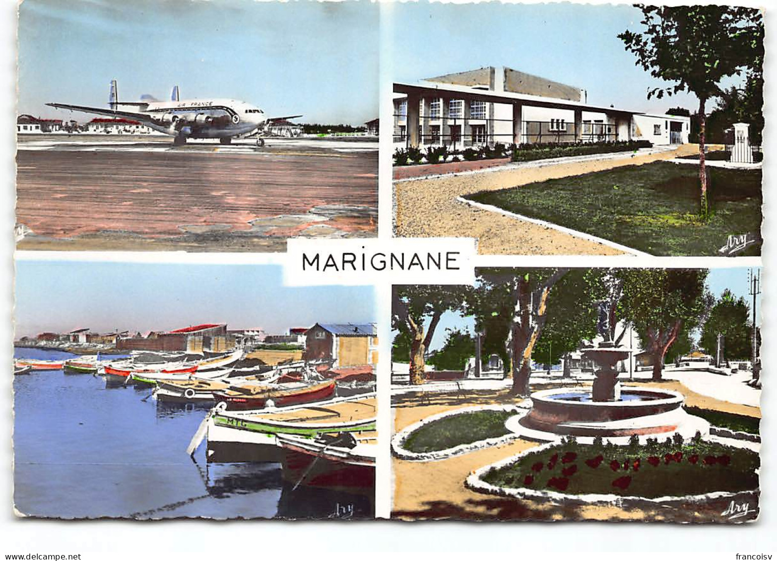 Marignane. Multivues.  Aeroport Stade Port Et Fontaine. Edit Tardy.  - Marignane