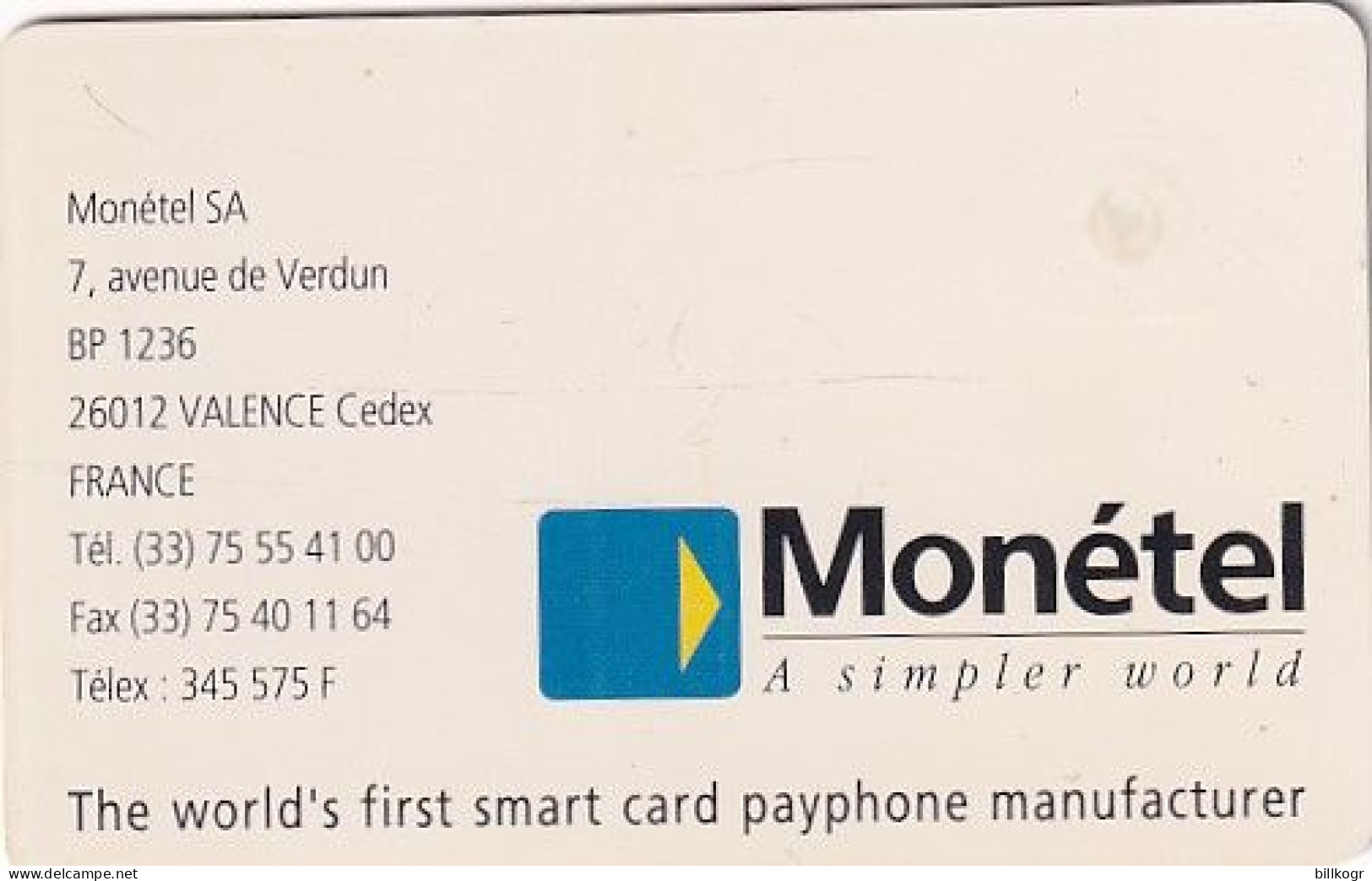 FRANCE - Monetel Demo Card 100 Units, Mint - Andere & Zonder Classificatie