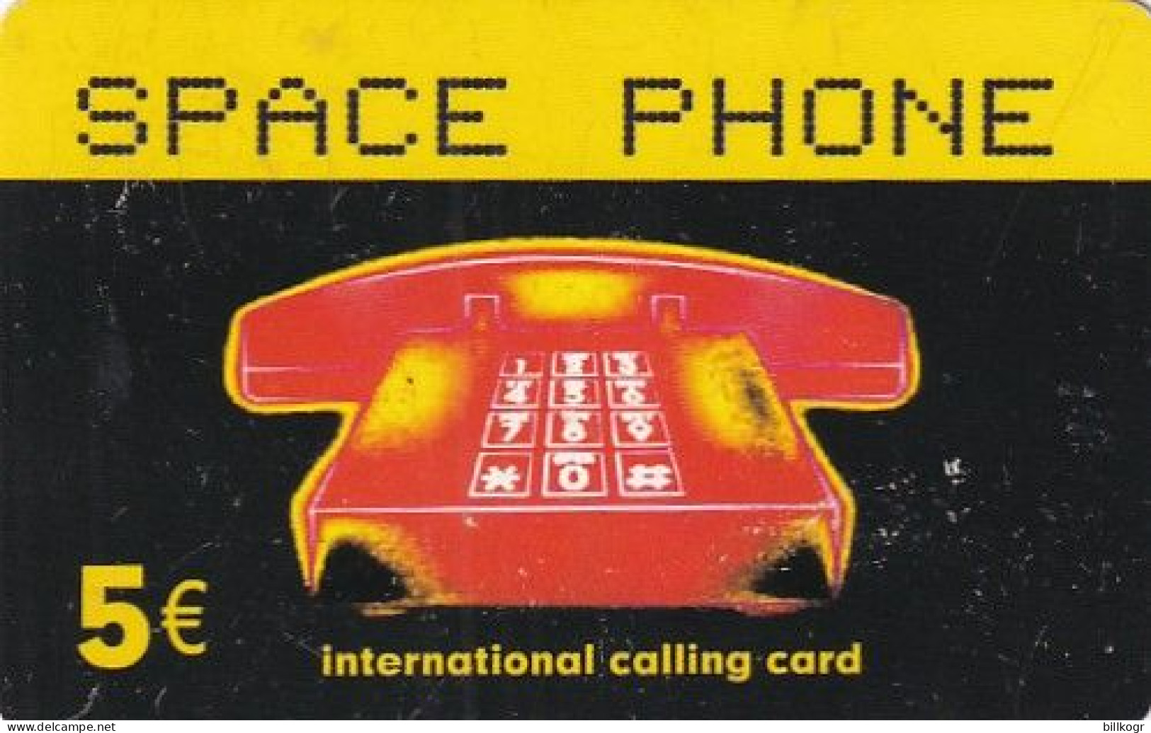 GREECE - Space Phone International Prepaid Card 5 Euro, Used - Griechenland