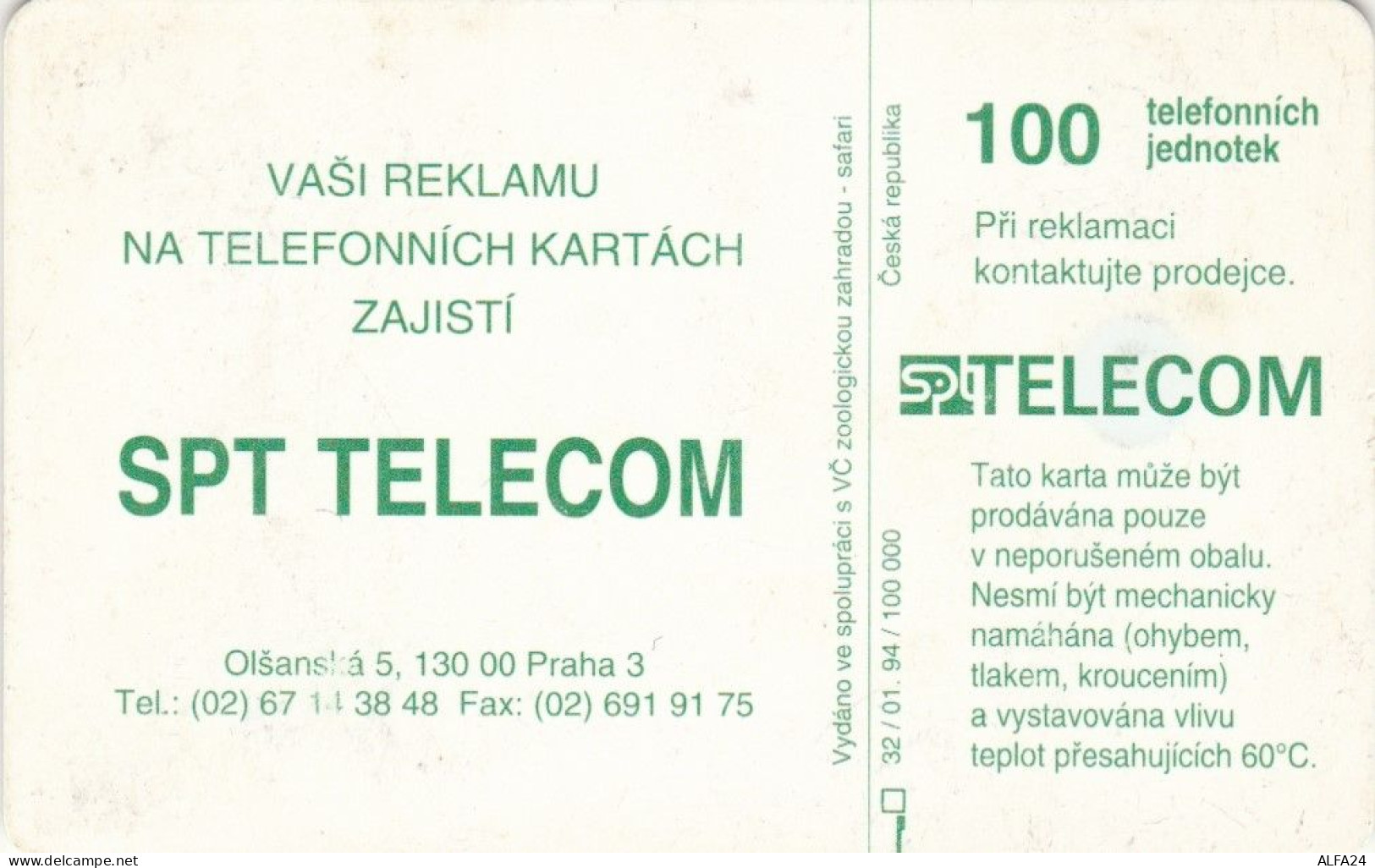 PHONE CARD REPUBBLICA CECA DINOSAURO (E63.54.6 - Czech Republic