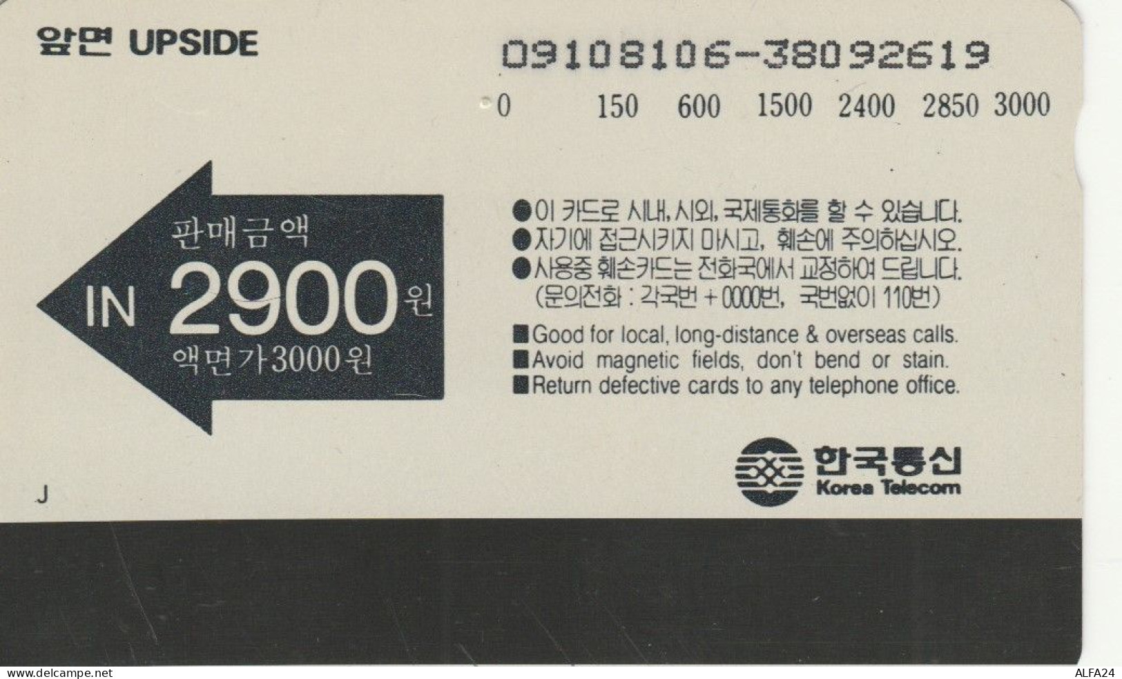 PHONE CARD KOREA (E63.46.3 - Corea Del Sur