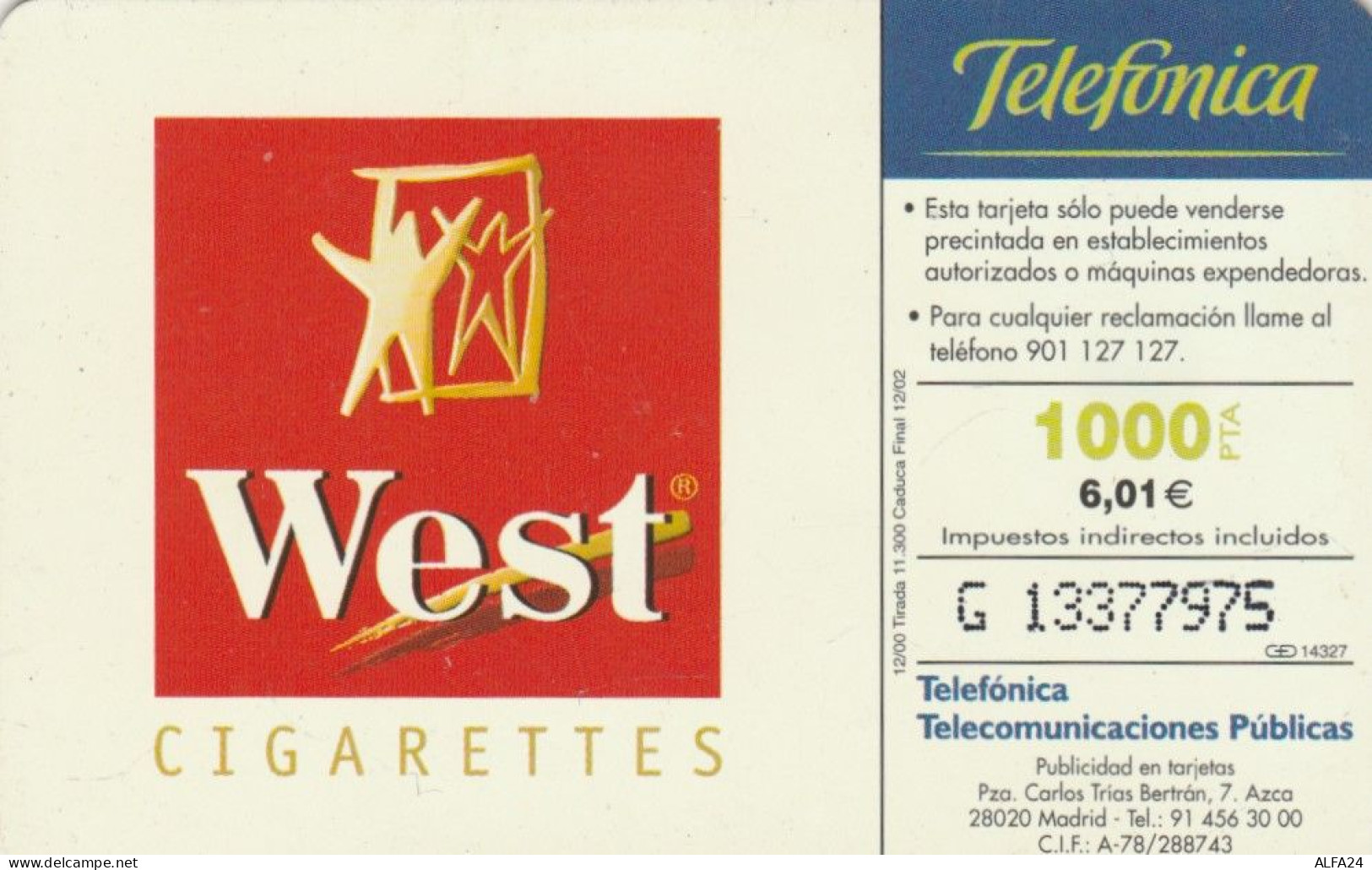 PHONE CARD SPAGNA (E62.10.5 - Altri & Non Classificati